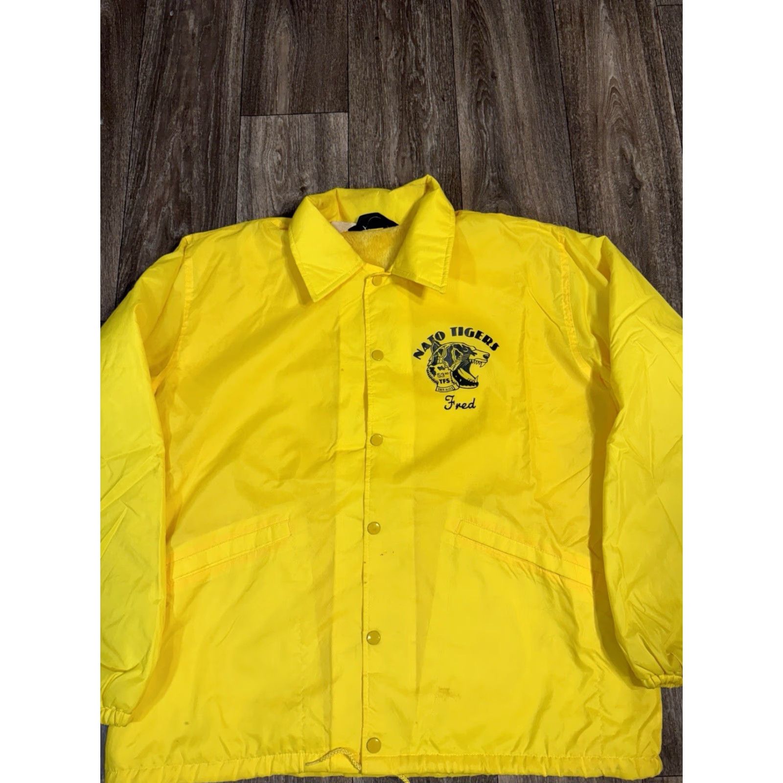Vintage VINTAGE 60s NATO Tigers Air Force Windbreaker Jacket XL Men Yellow Fur Lined Windbreaker Military Jacket Size US XL / EU 56 / 4 - 4 Thumbnail