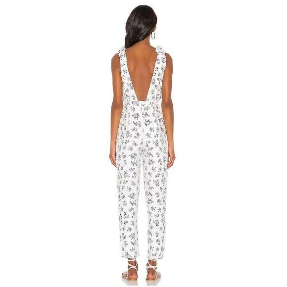REVOLVE LPA Sabina Floral Print Shoulder Tie Jumpsuit Size 25" / US 0 / IT 36 - 3 Thumbnail