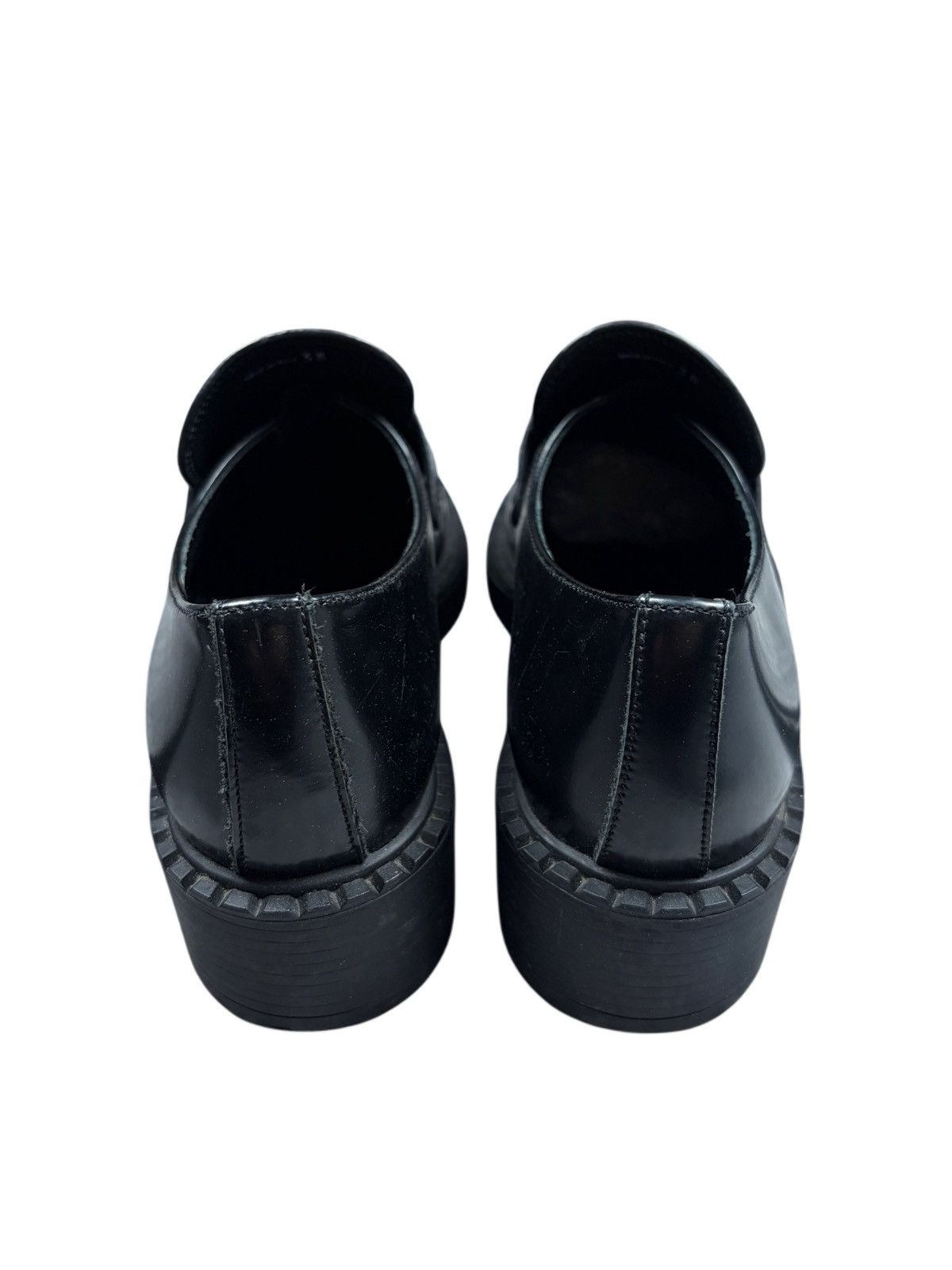 Prada Prada Loafers Black Leather Triangle Logo Size 38 Size US 8 / IT 38 - 7 Thumbnail