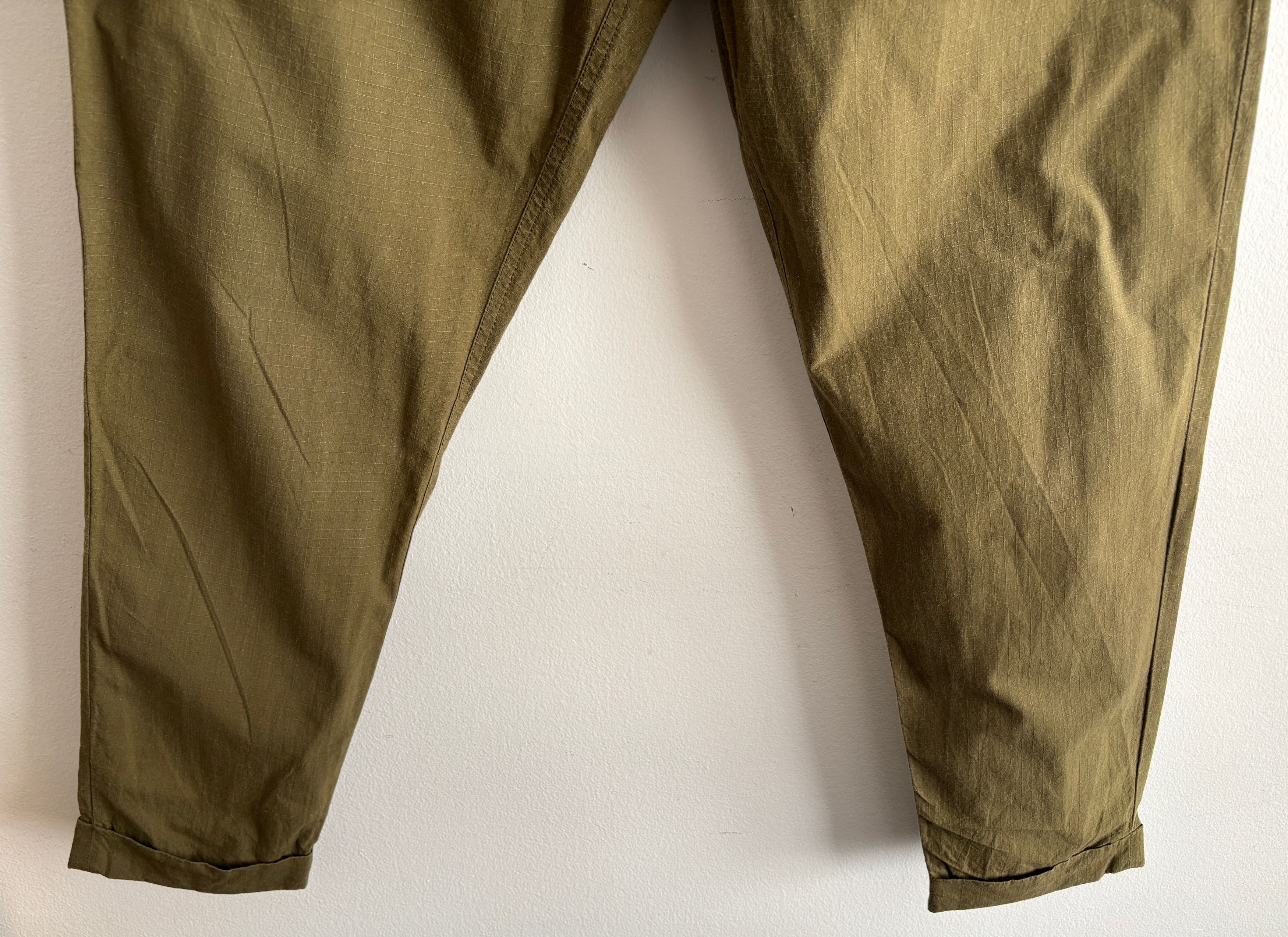 Universal Works $215 Olive Green Cotton Pleated Ripstop Pants - 30 Size US 30 / EU 46 - 6 Thumbnail