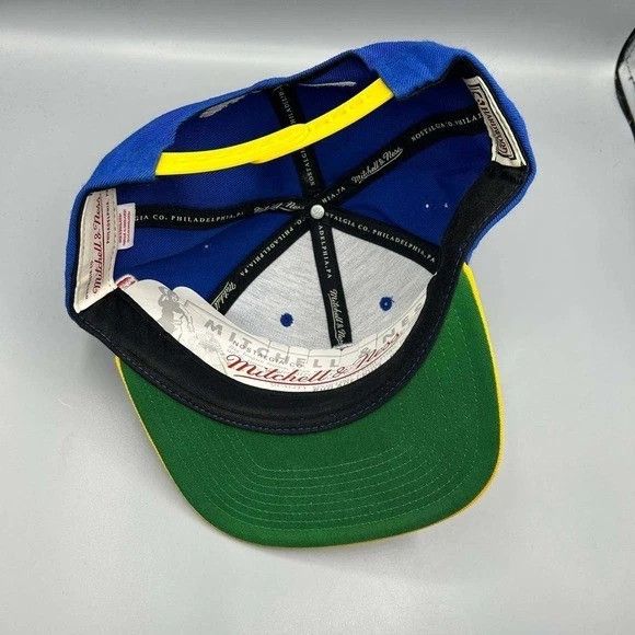 Mitchell & Ness Denver Nuggets Hat Men Blue Big Logo Embroidered Snap Back Size ONE SIZE - 2 Thumbnail