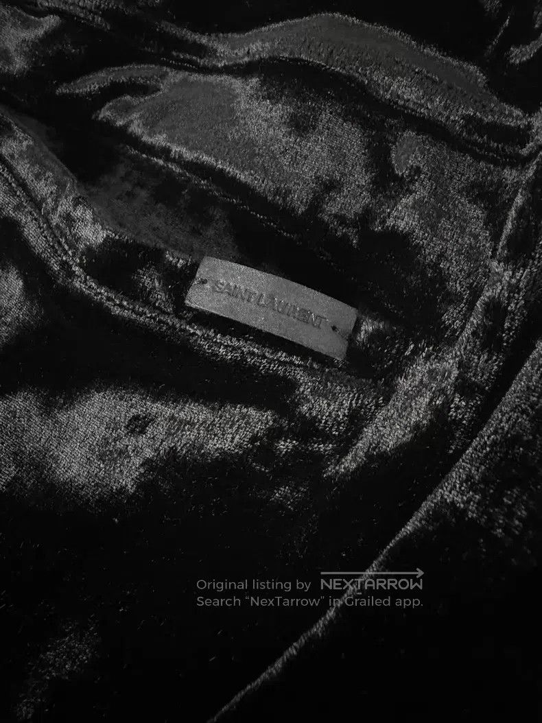 Saint Laurent Paris Saint Laurent Paris size XL Black Velvet Wide-leg Trousers Size US 27 - 3 Thumbnail