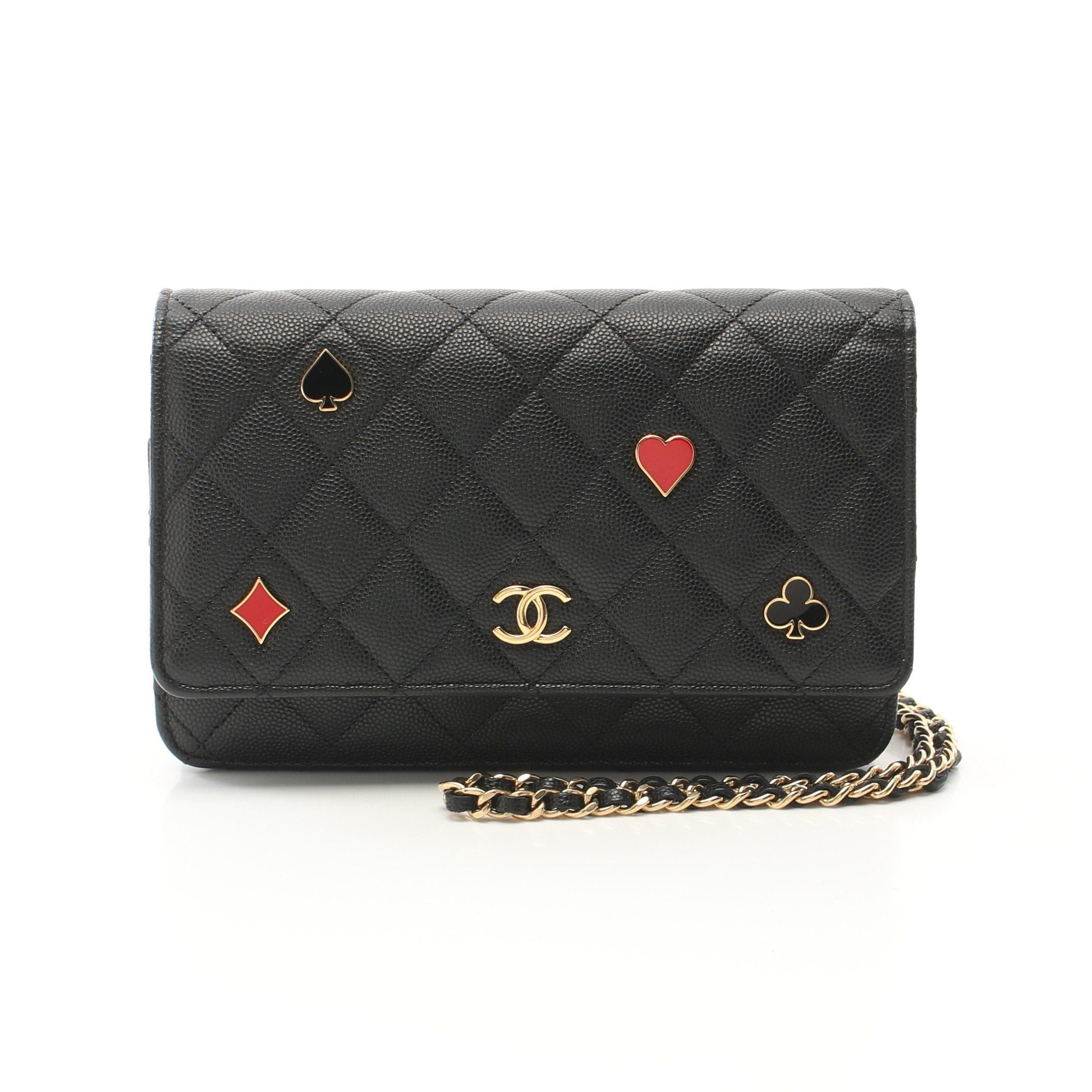 Chanel Chanel Matelasse Chain Shoulder Bag Caviar Skin Black Gold Hardware Trump Motif Size ONE SIZE - 1 Thumbnail