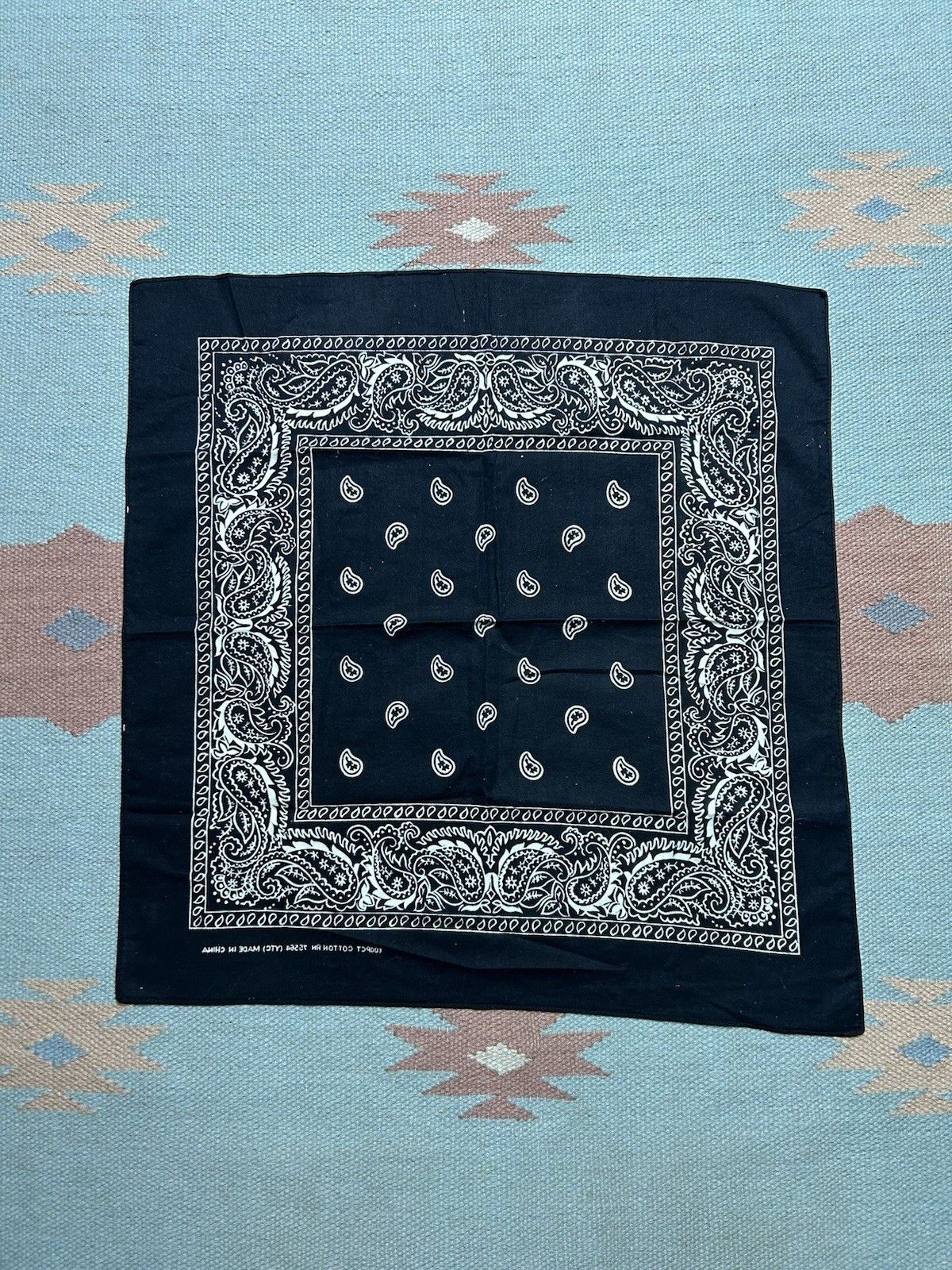 Vintage Vintage bandana handkerchief paisley goth hanky cotton biker Size ONE SIZE - 6 Thumbnail