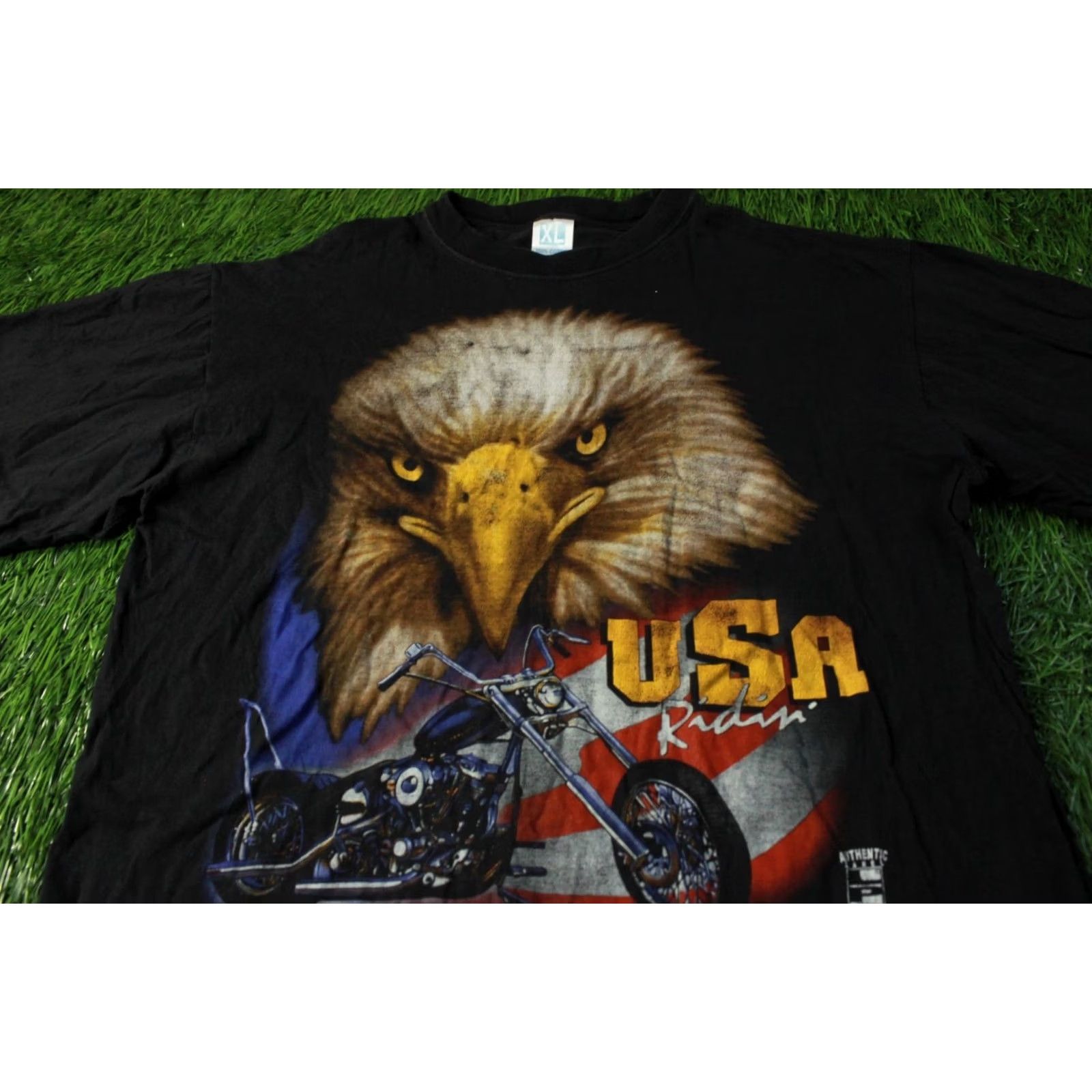 Vintage USA EAGLE MOTORCYCLE T-SHIRT XL OFFICIAL VINTAGE 2000'S BLACK MEN Shirt Size US XL / EU 56 / 4 - 2 Thumbnail