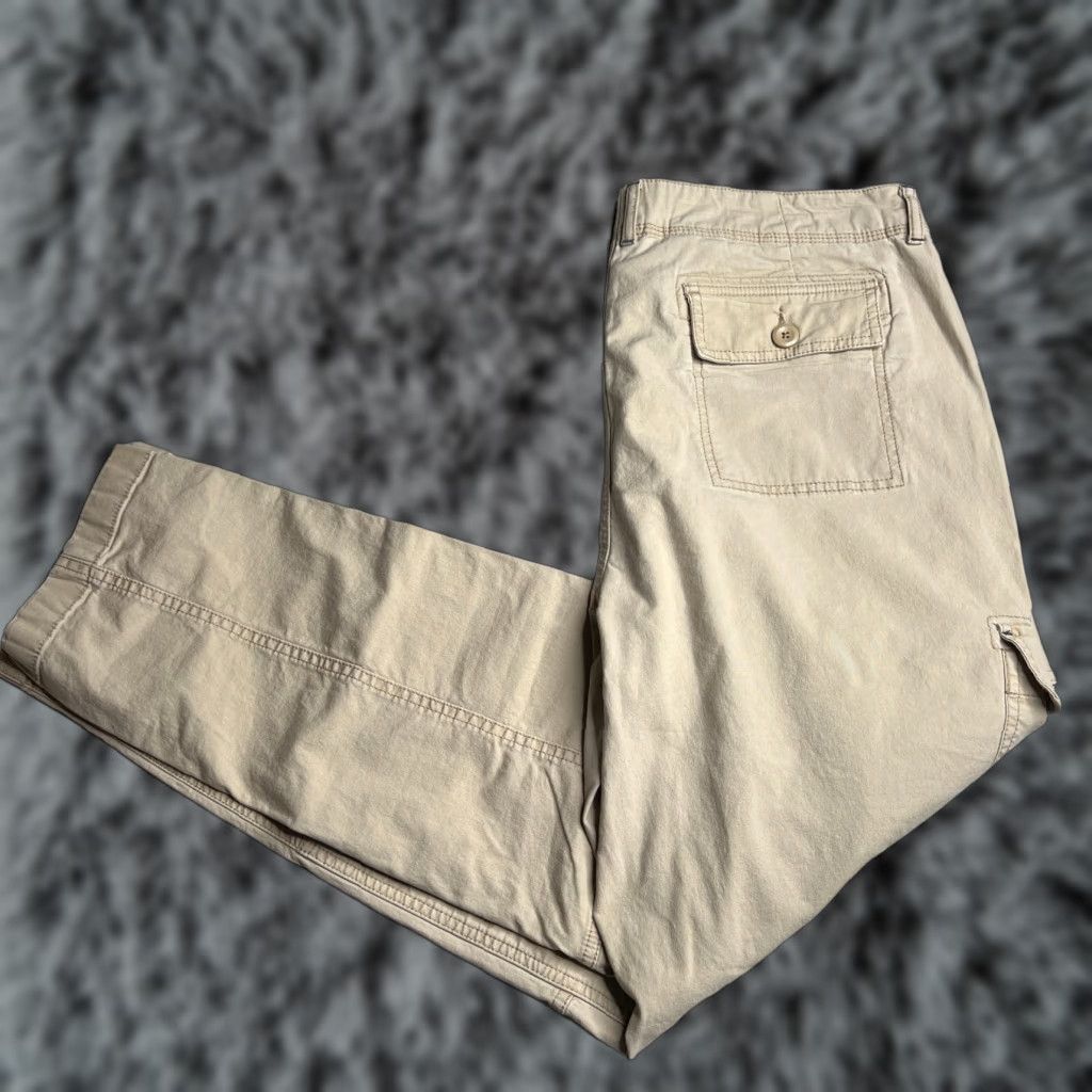 Vintage VINTAGE L.L.Bean Cargo Pants Womens 16 Regular Beige Utility Cotton Size 38" / US 16 / IT 52 - 1 Thumbnail
