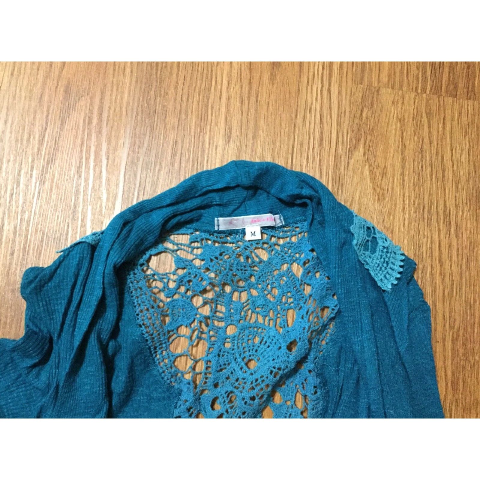 Altea VINTAGE Julie's Closet Maternity Cardigan Open-Front Teal Medium Women’s Size M / US 6-8 / IT 42-44 - 4 Thumbnail