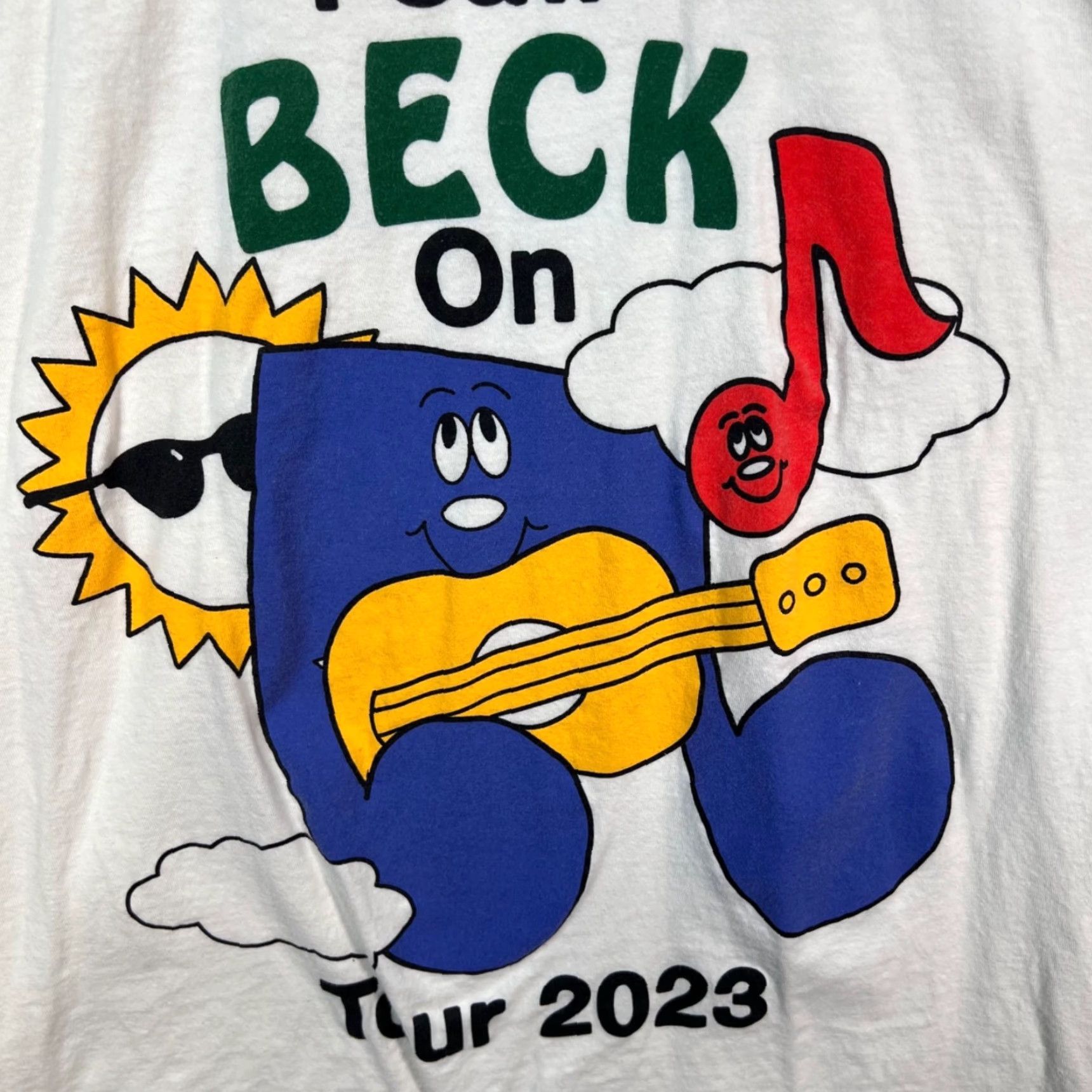 Vintage I Saw Beck On Tour 2023 Band T-Shirt XL White 100% Cotton Music Graphic Tee Beck Shirt Men XL White On Tour 2023 Band T-Shirt Size US XL / EU 56 / 4 - 6 Thumbnail