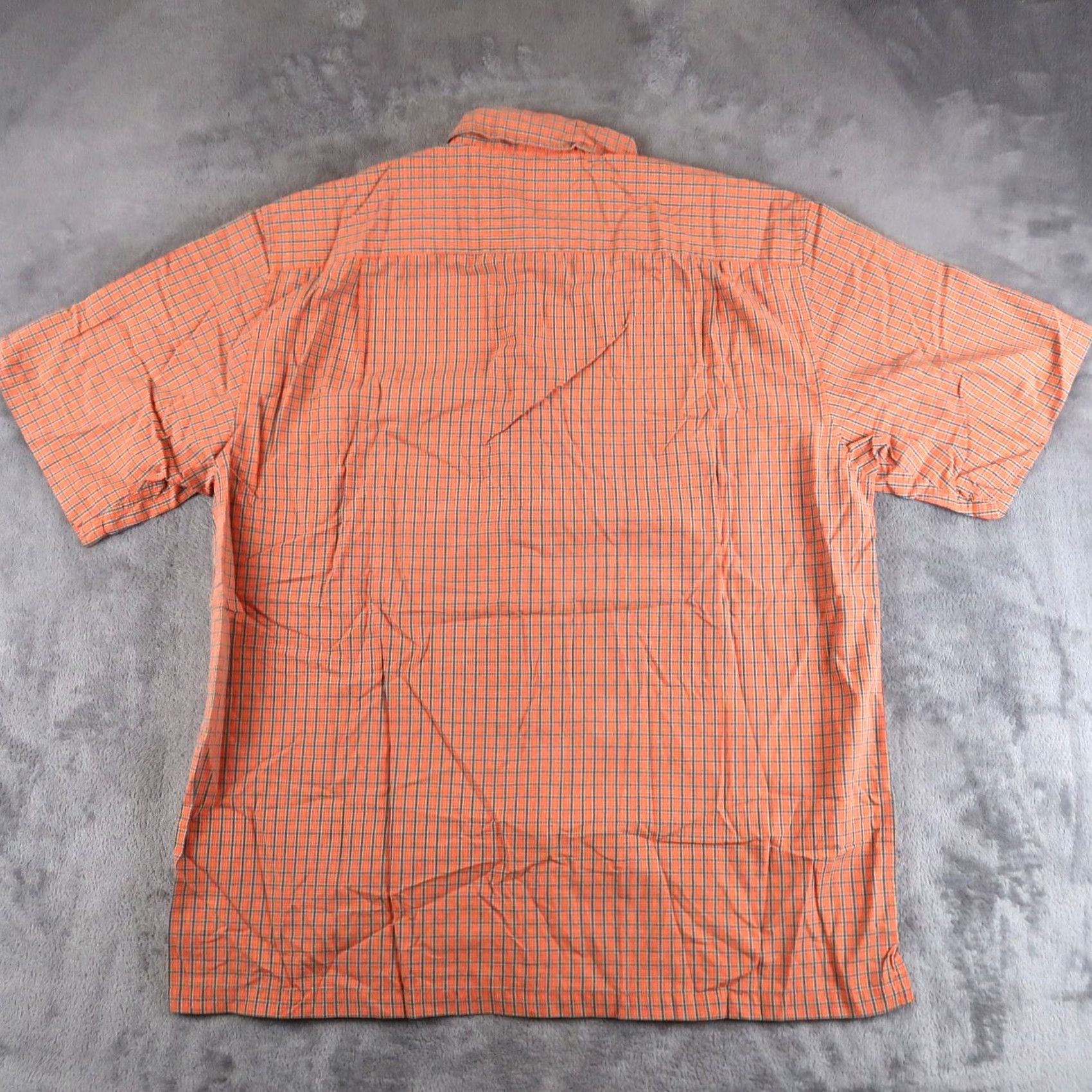 Gap VINTAGE Gap Shirt Men M Orange Plaid Button-Up Short Sleeve 90s Classic Size US M / EU 48-50 / 2 - 2 Thumbnail
