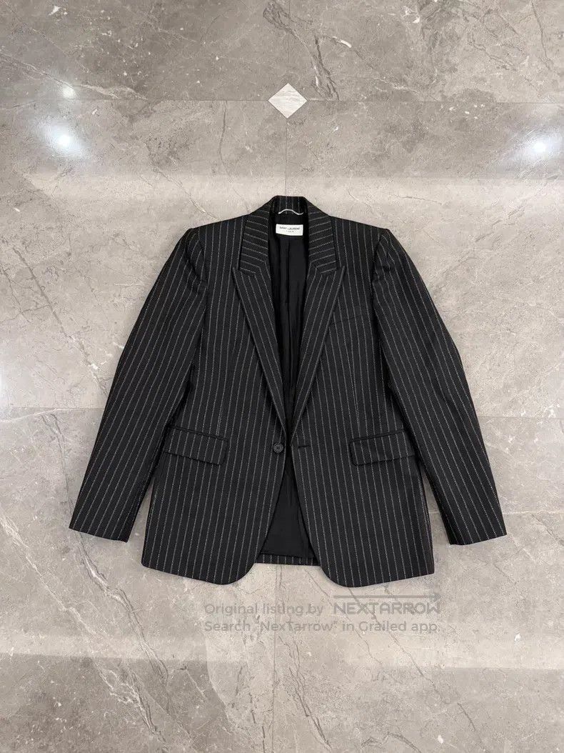 Saint Laurent Paris Saint Laurent Paris Silver Thread Embroidered Suit Size US S / EU 44-46 / 1 - 5 Thumbnail
