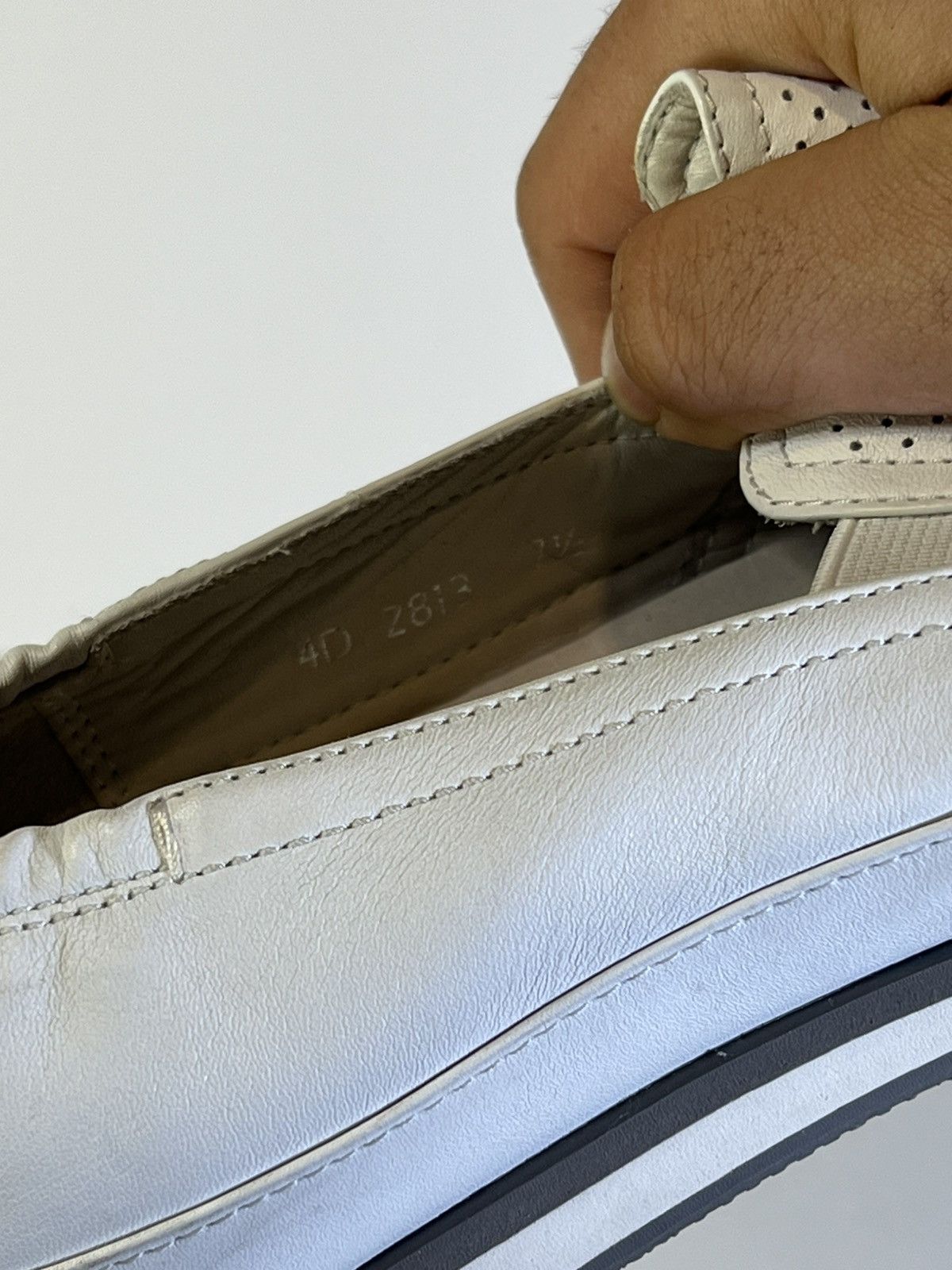 Prada Prada Leather Pique Slip-on St. Tropez sneakers in white Size US 7.5 / EU 40-41 - 9 Thumbnail
