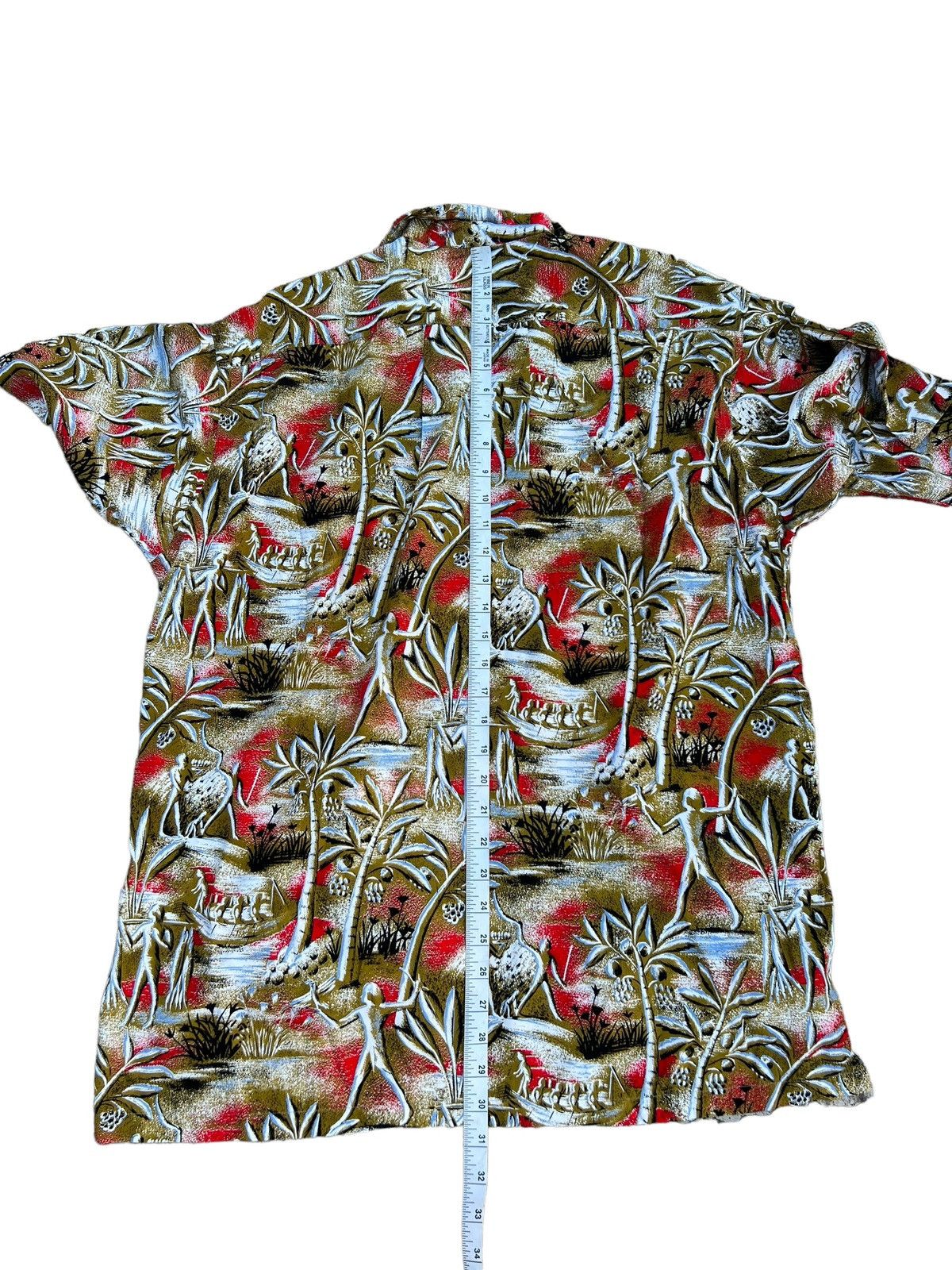 Other Jun Saito Grass Men’s Japan Abstract Print Rayon Hawaiian Size US M / EU 48-50 / 2 - 4 Thumbnail