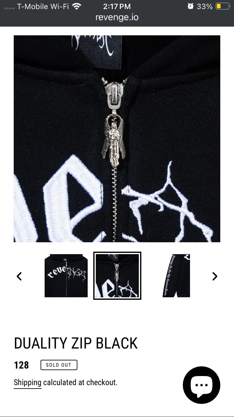 Revenge Revenge DUALITY Zip Up Black Size US S / EU 44-46 / 1 - 4 Thumbnail