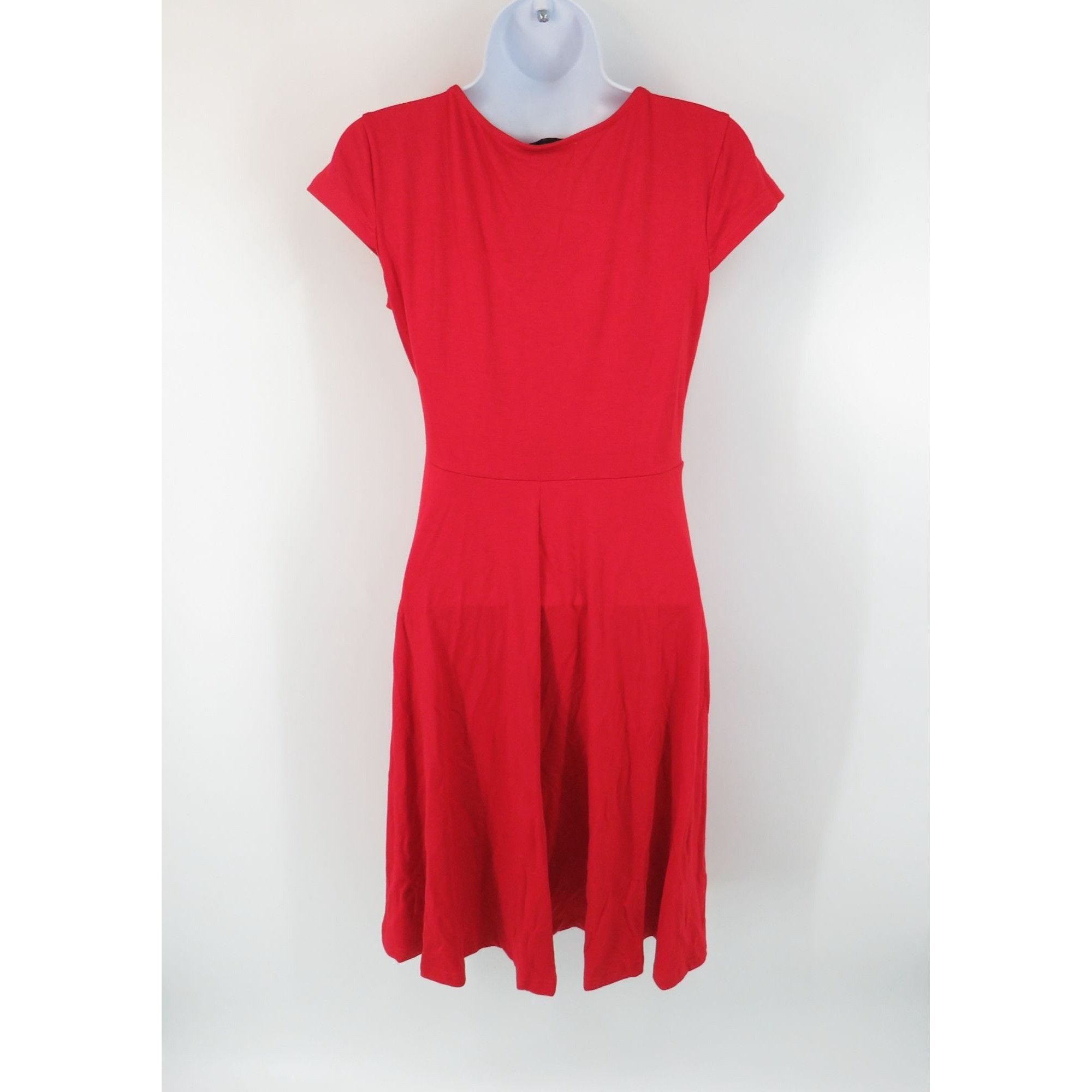 Other Oxiuly Fashion Womens Red Wrap V-Neck Short Sleeve Dress Siz Size S / US 4 / IT 40 - 3 Thumbnail