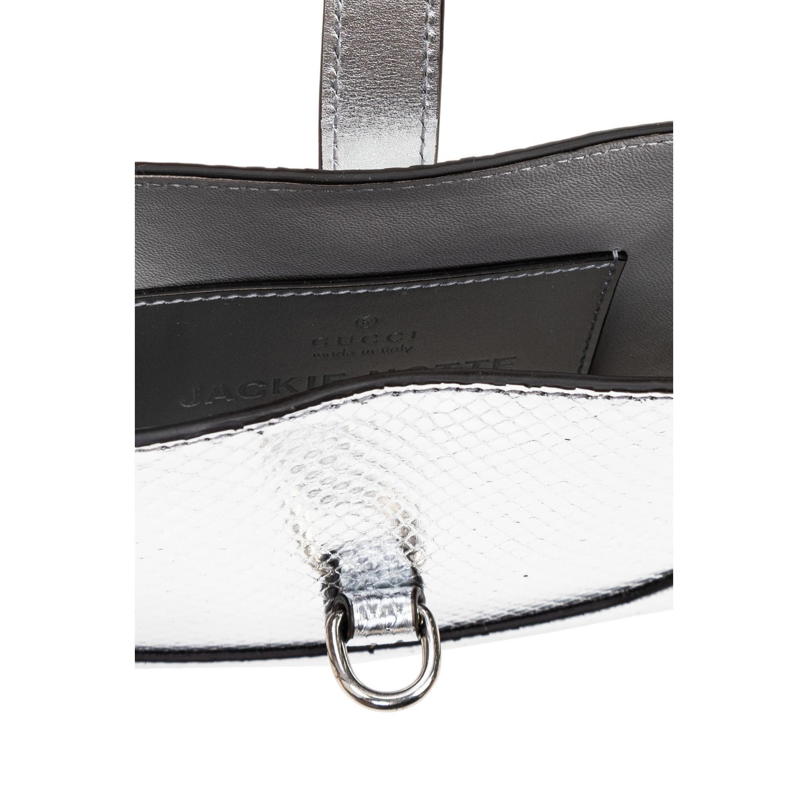 Gucci GUCCI Jackie Notte Silver Leather Shoulder Bag New & Authent Size ONE SIZE - 4 Thumbnail