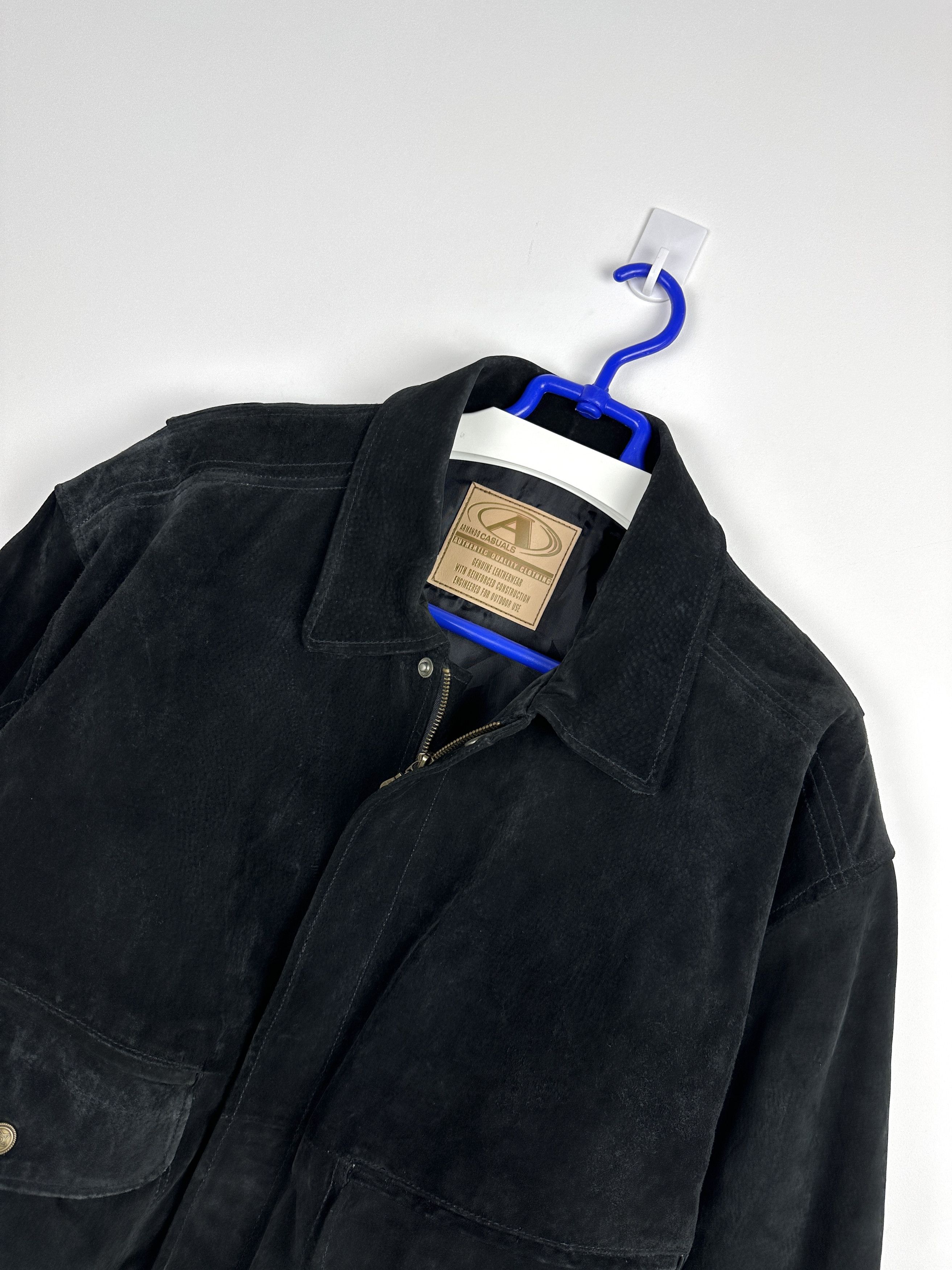 Vintage Vintage men leather bomber jacket oversize boxy Size US L / EU 52-54 / 3 - 2 Thumbnail