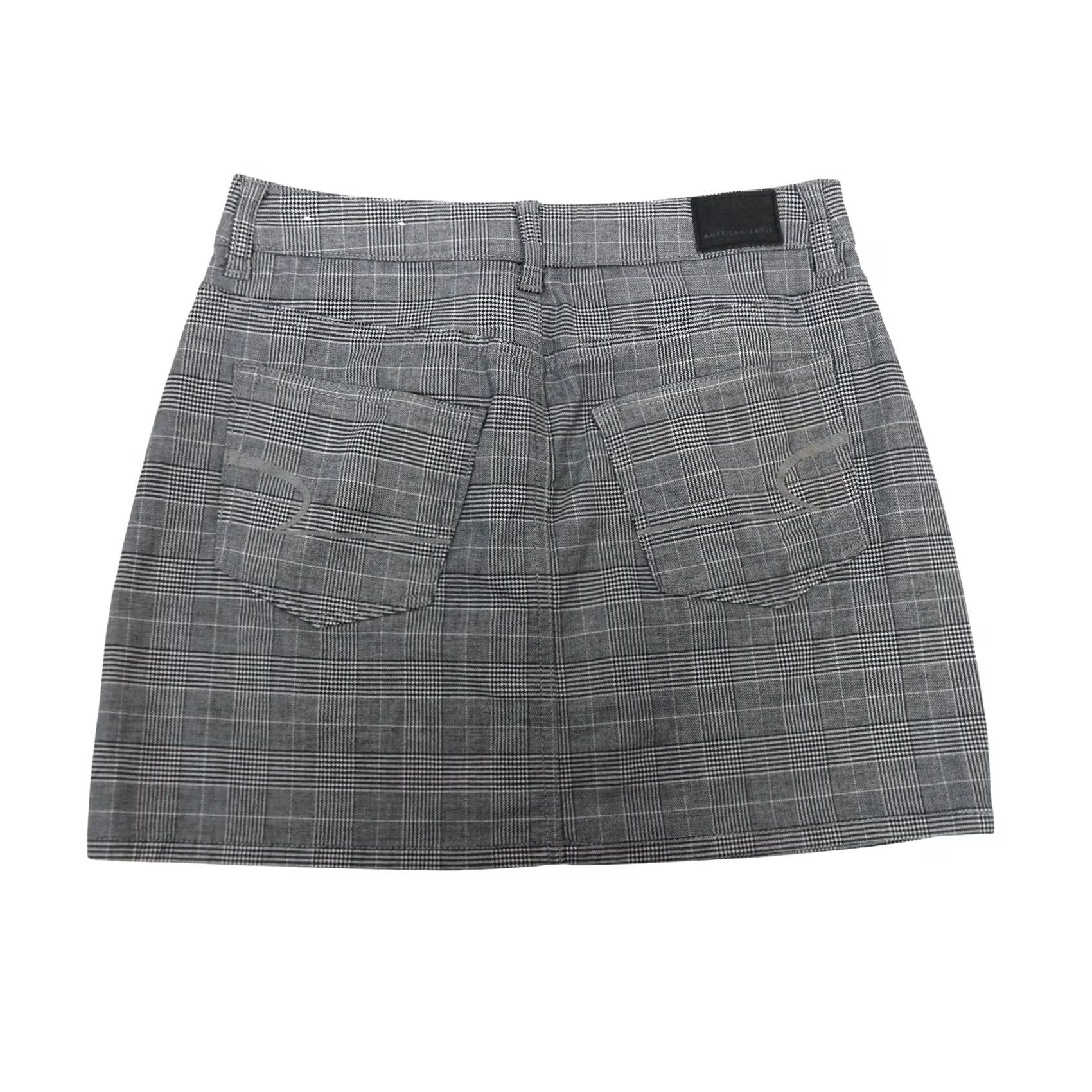 American Eagle Outfitters VINTAGE American Eagle Grey Plaid Mini Skirt 2 Women Short Skirt Plaid Casual Spring Fall Summer Winter Mens Womens Girls Size 26" / US 2 / IT 38 - 2 Thumbnail