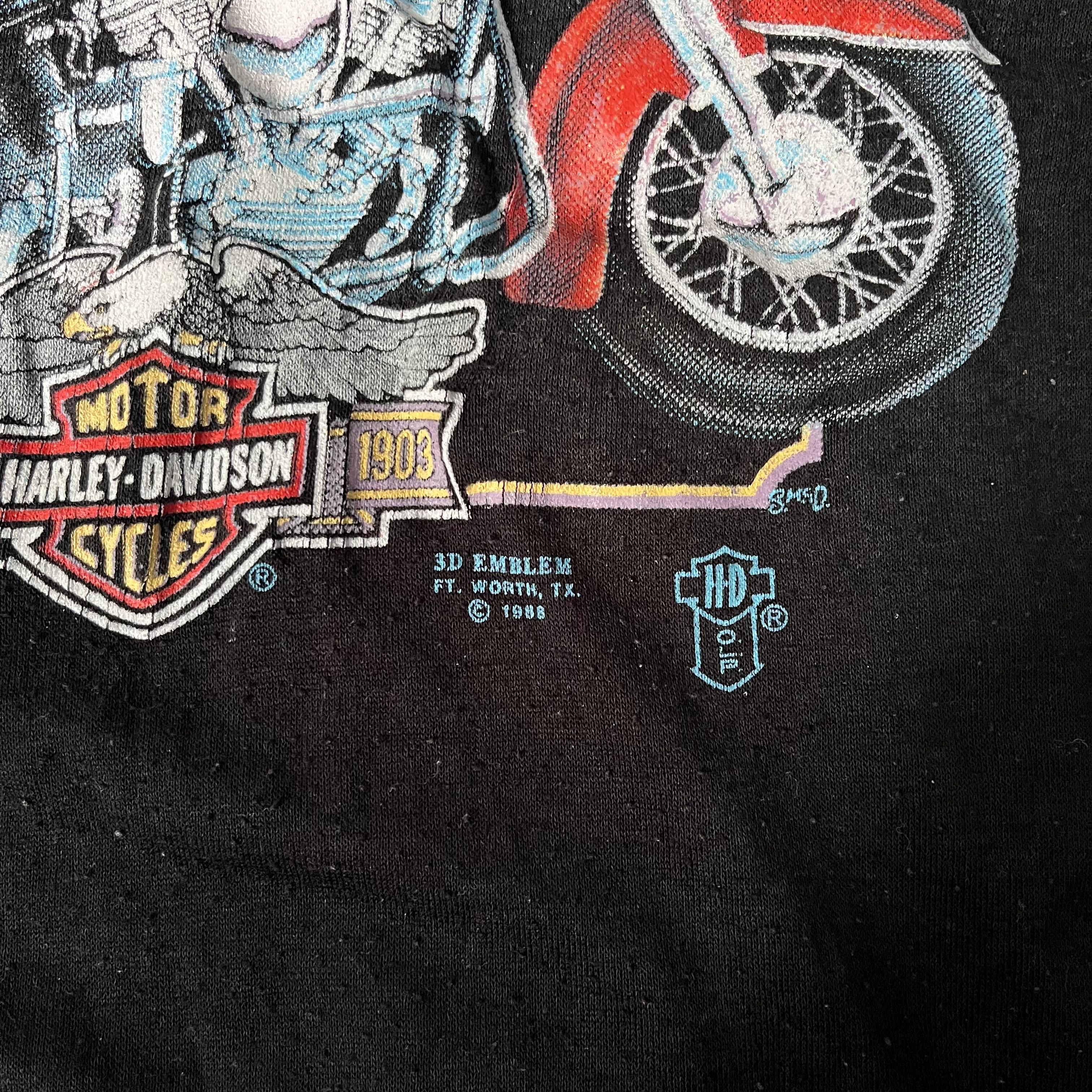Harley Davidson Vintage 80s 3D Emblem Harley Davidson "Good Oldays" Size US M / EU 48-50 / 2 - 4 Thumbnail
