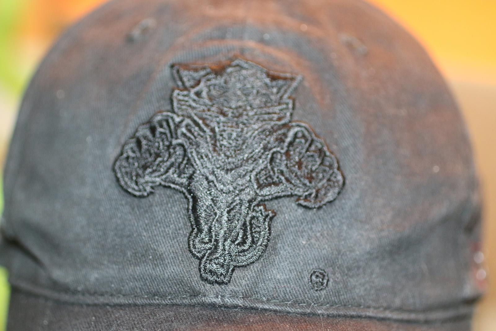 NHL FSN Florida Black Gothic Cross Dad Adjustable Baseball Cap Size ONE SIZE - 2 Thumbnail