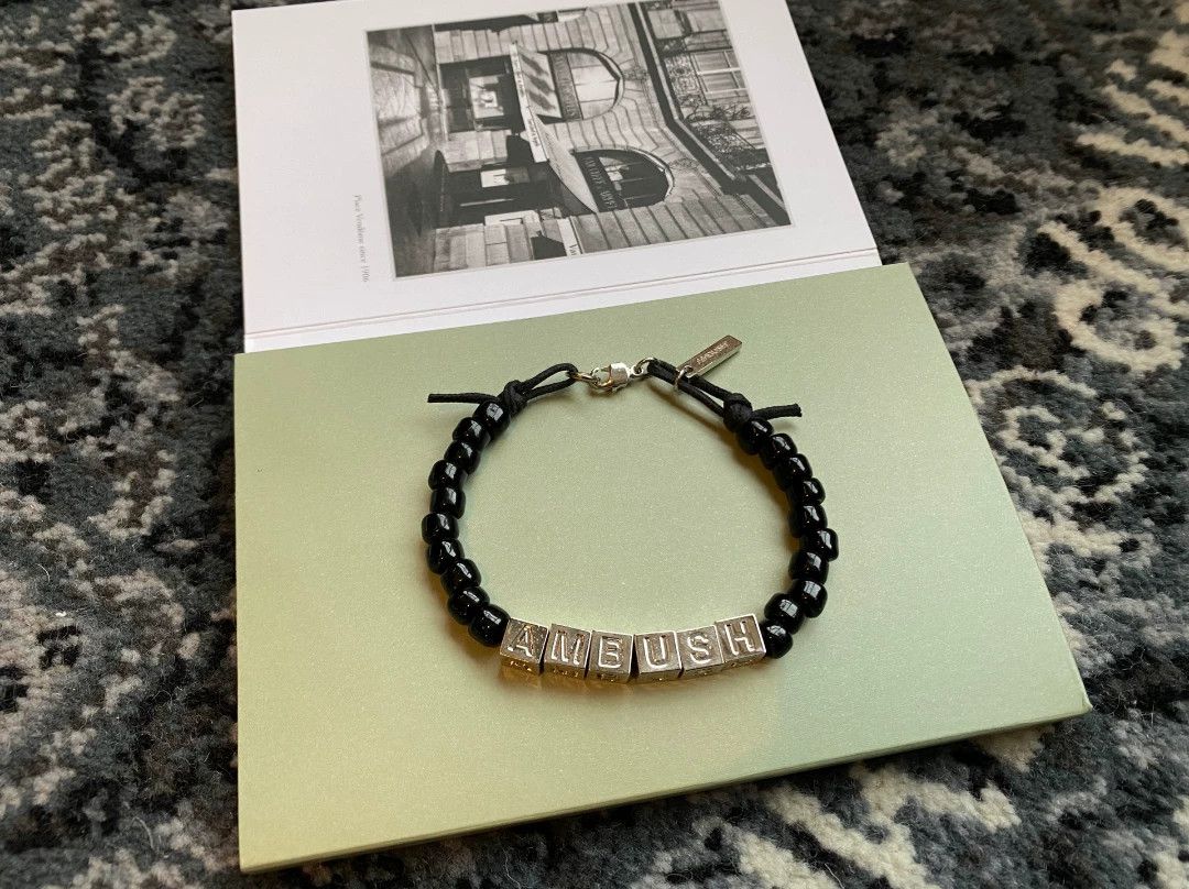 AMBUSH Black Bracelet with Unique Beads