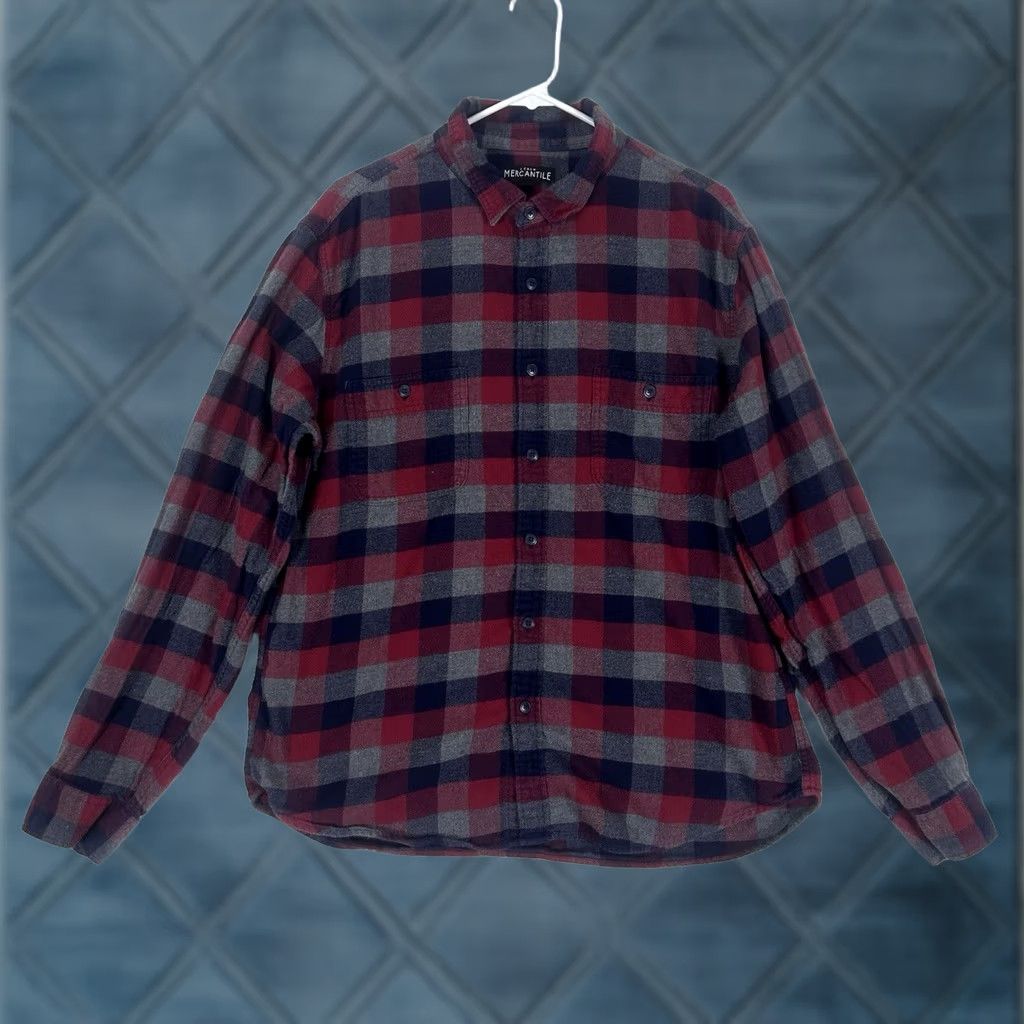 J.Crew J.Crew Mercantile Long Sleeve Button-Up Plaid Shirt Mens XL Red Blue Casual Size US XL / EU 56 / 4 - 1 Thumbnail