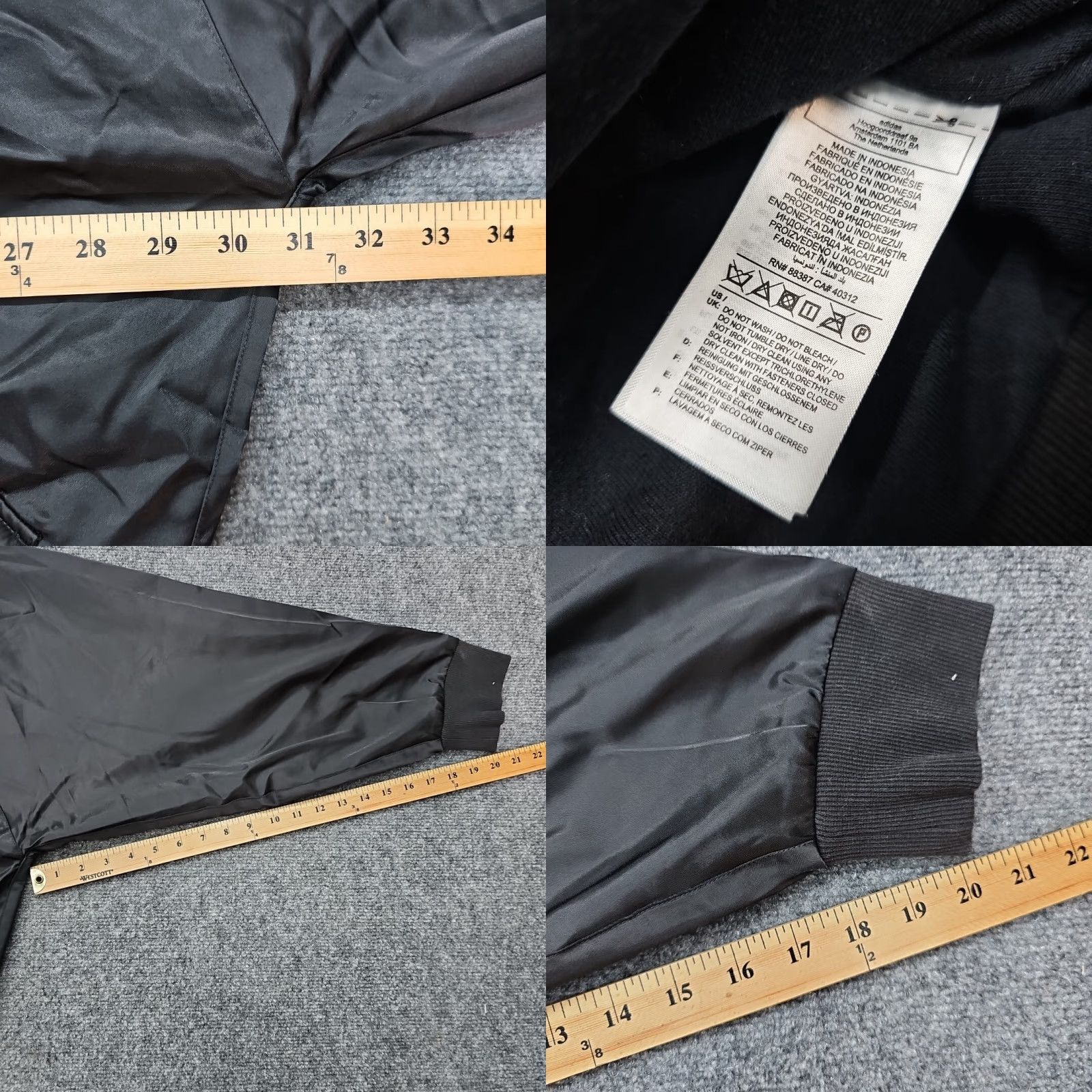 Adidas VINTAGE Adidas Shmoofoil Satin Bomber Jacket Men 2XL Black Skateboarding Bomber Jacket Mens Satin Bonded Casual Activewear Size US XXL / EU 58 / 5 - 9 Thumbnail