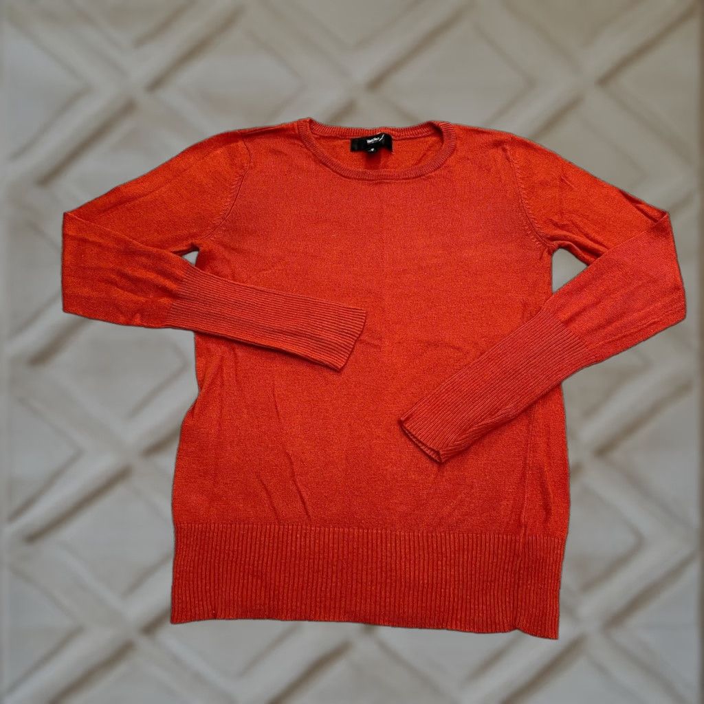Mossimo VINTAGE Mossimo Pullover Sweater Womens S Red Crew Neck Knit Casual Nylon Rayon Work Size S / US 4 / IT 40 - 1 Thumbnail