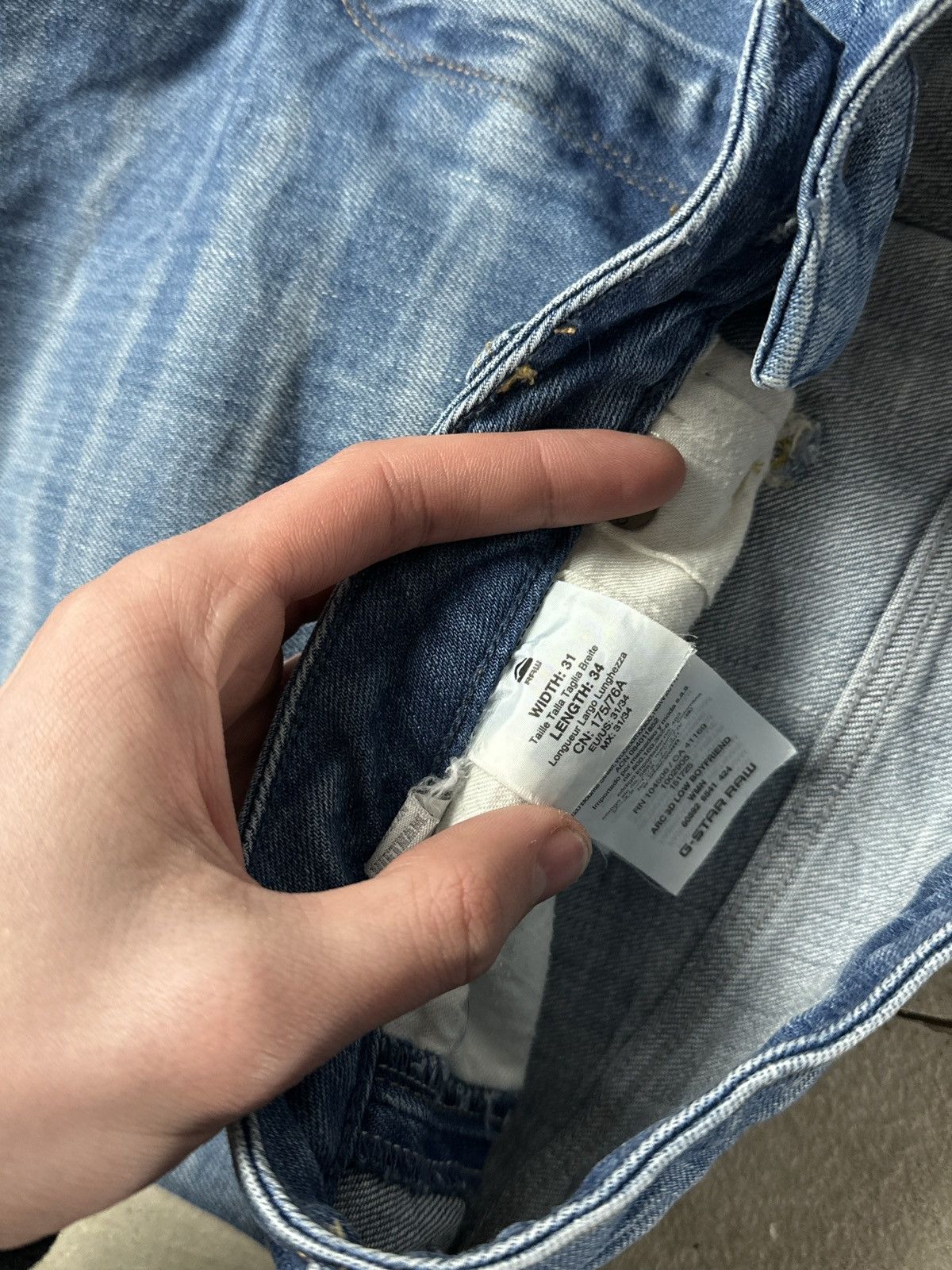 G-Star VNTG🚨G STAR RAW Jeans Washed Distressed Denim y2k Size 34" / US 12 / IT 48 - 7 Thumbnail
