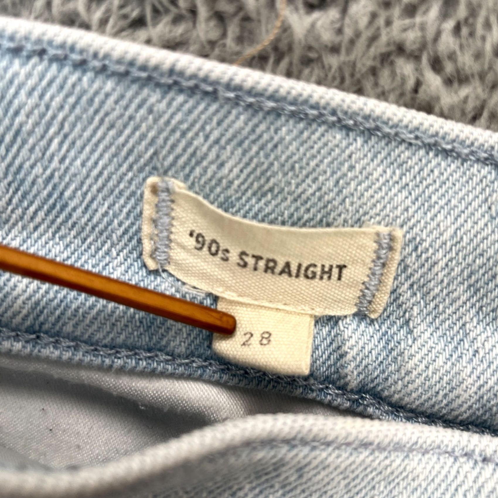 Madewell Madewell Jeans Womens 28 Blue 90s Straight Leg Denim Cotton Stretch Light Wash Jeans Regular Women 5-Pocket Size 30" / US 8 / IT 44 - 4 Thumbnail