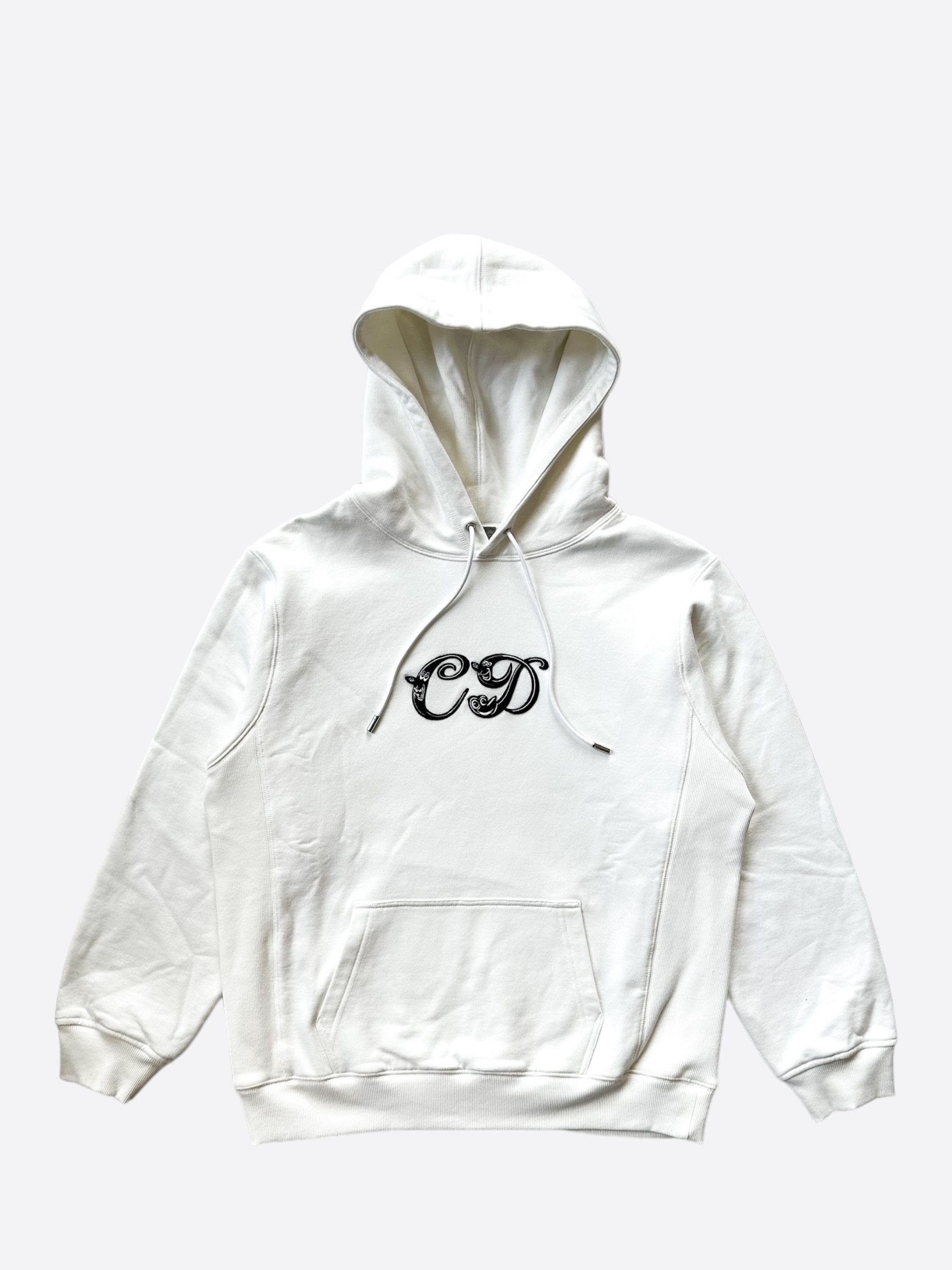 Dior Dior Kenny Scharf White & Black Embroidered Logo Hoodie Size US L / EU 52-54 / 3 - 1 Thumbnail