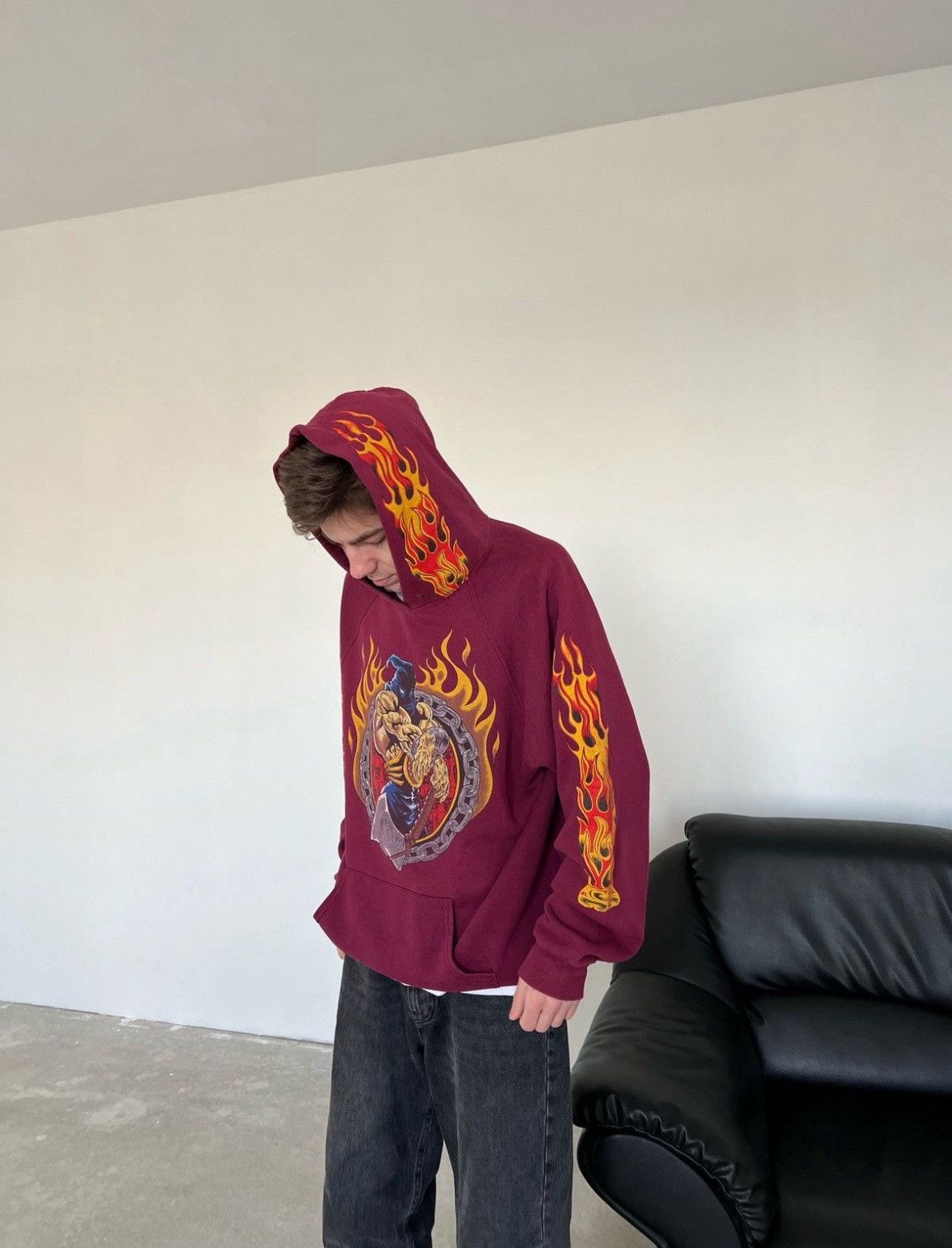 Vintage Vintage Flame Hoodie Size US L / EU 52-54 / 3 - 2 Thumbnail