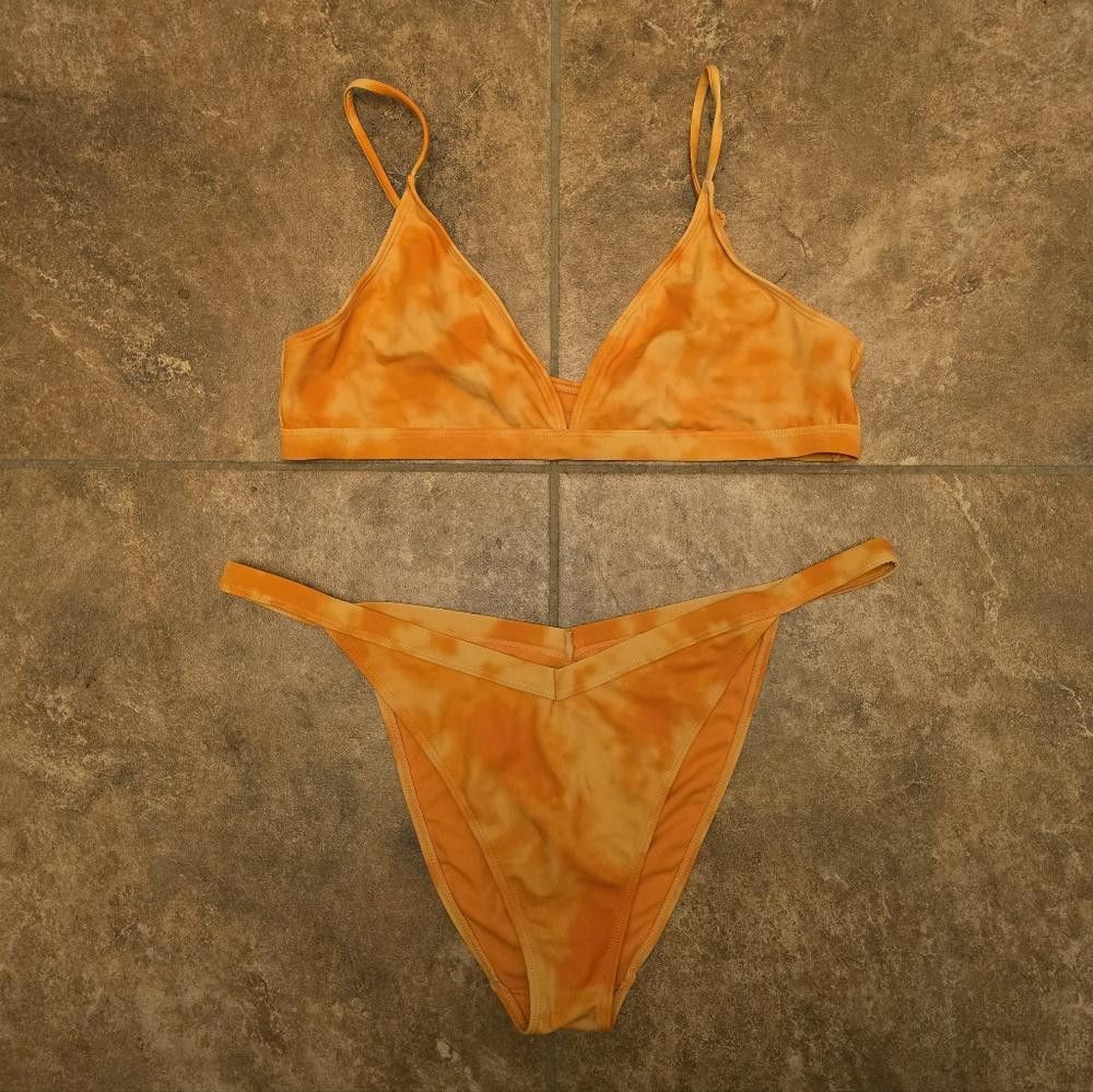 Designer Orange Creamsicle LA HEARTS Bikini Top Size ONE SIZE - 3 Thumbnail