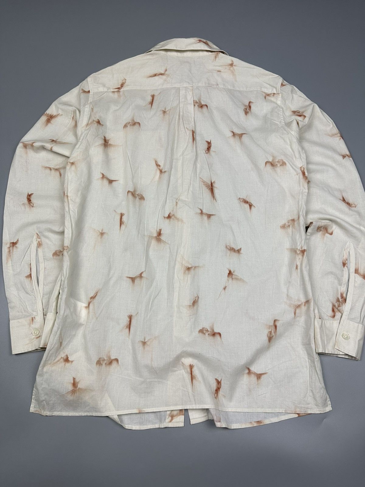 Ann Demeulemeester Ann Demeulemeester Grise Bird Print Shirt Size US XXS / EU 40 - 7 Thumbnail