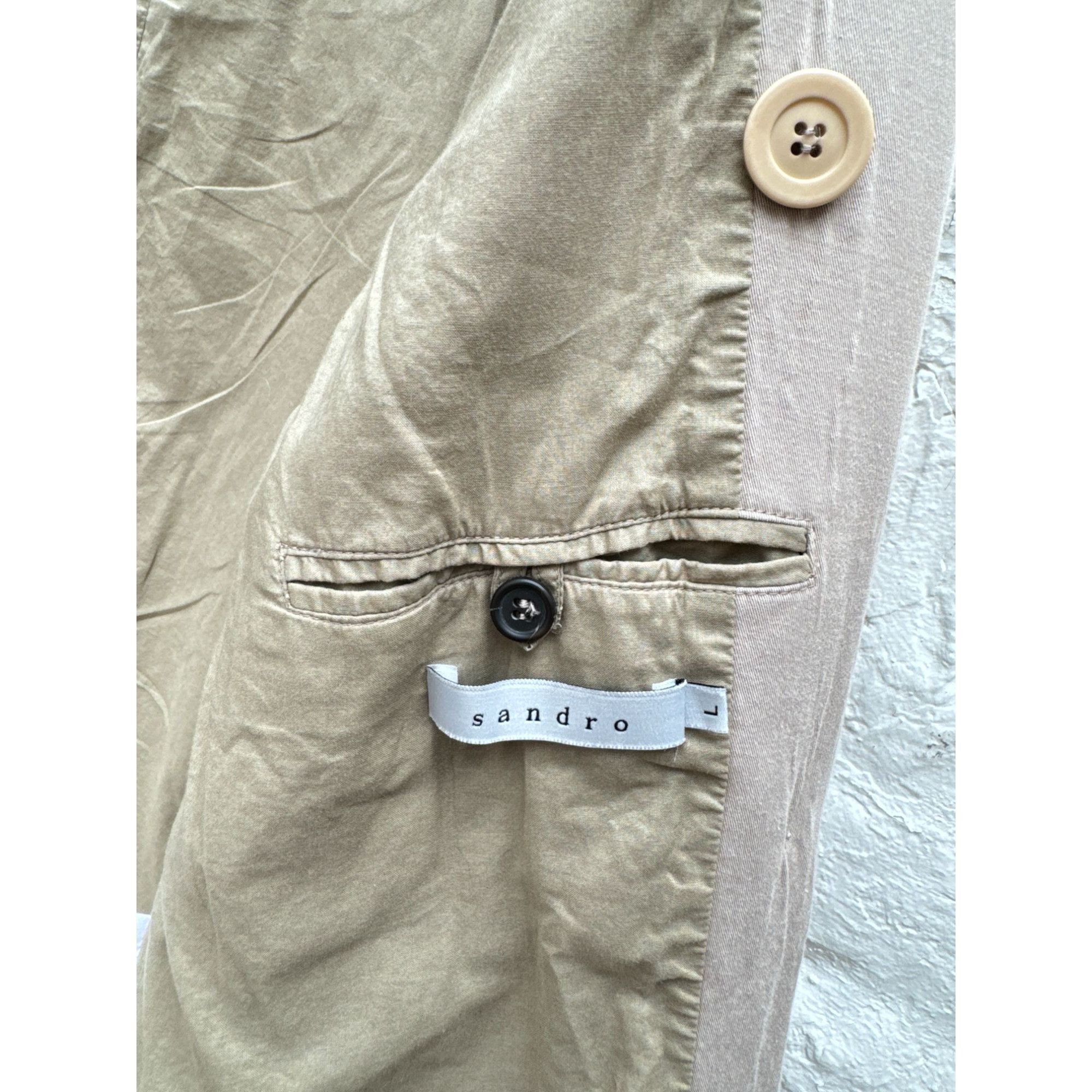 Sandro Tailored Beige Trench Coat Size US M / EU 48-50 / 2 - 5 Thumbnail