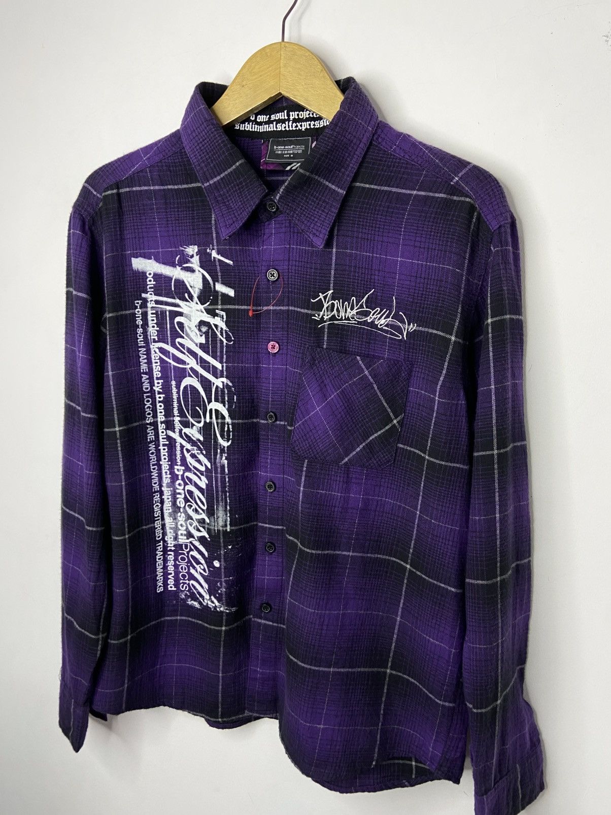 Hysteric Glamour SendOffer‼️ 00s B-One Soul Project Grafitti Poem Plaid Size US M / EU 48-50 / 2 - 3 Thumbnail