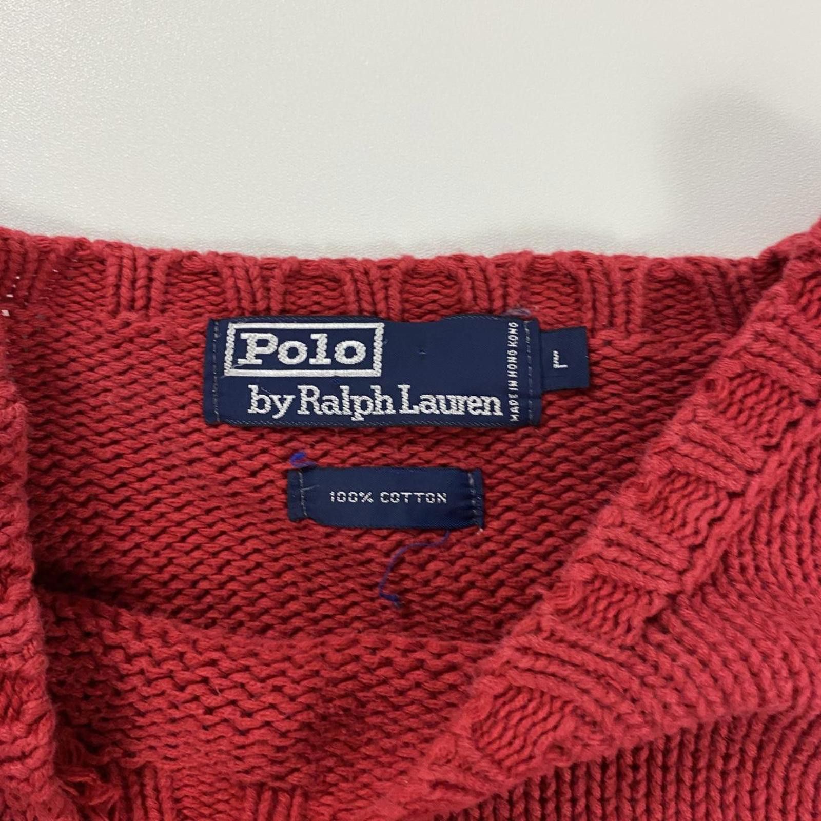 Polo Ralph Lauren Vintage Knit Polo Ralph Lauren red sweater #preppy #knitwear Size US L / EU 52-54 / 3 - 3 Thumbnail