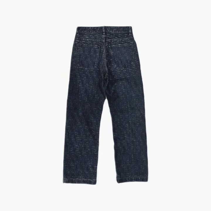 Fendi FENDI Blue Embroidered Denim Pants -2507 Size US 29 - 3 Thumbnail