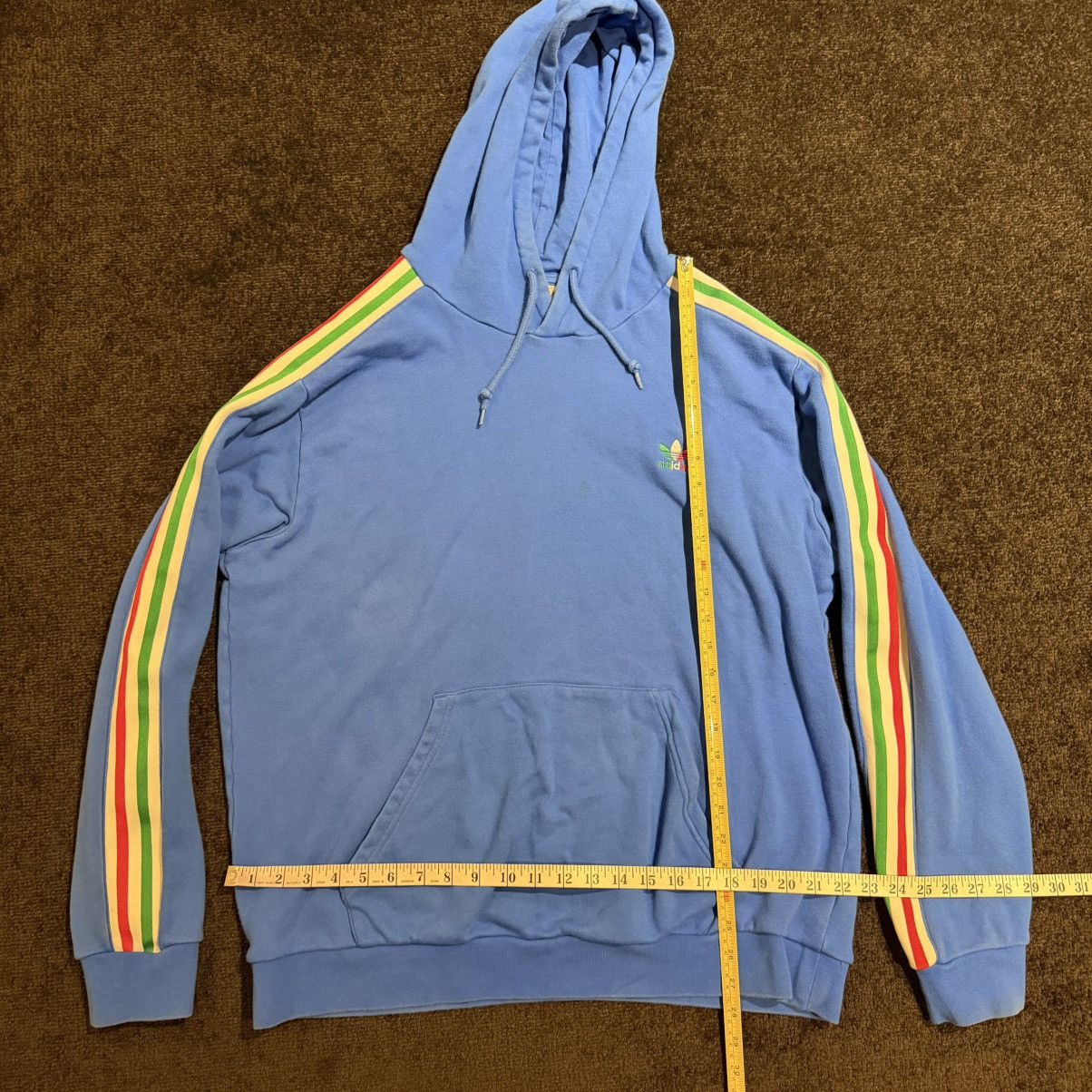 Adidas Adidas Italy 3 stripe hoodie Size US XL / EU 56 / 4 - 7 Thumbnail