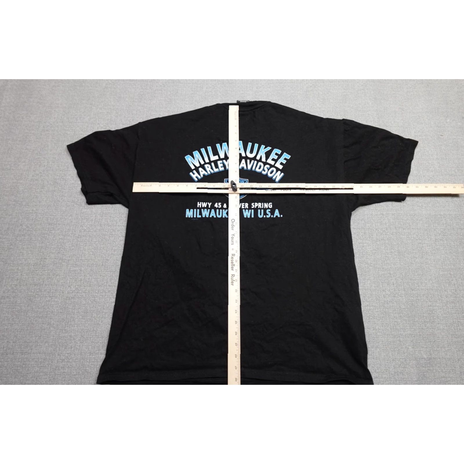 Harley Davidson VINTAGE Harley-Davidson Shirt Mens 2XL Black Milwaukee Dealer Made USA Biker Size US XXL / EU 58 / 5 - 5 Thumbnail