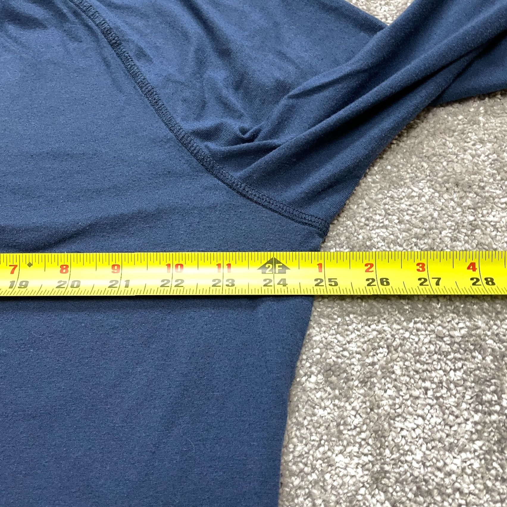 George George Shirt Mens XL Blue Long Sleeve Crew Neck Knit Cotton Blend Solid T-Shirt Everyday Classic Size US XL / EU 56 / 4 - 5 Thumbnail