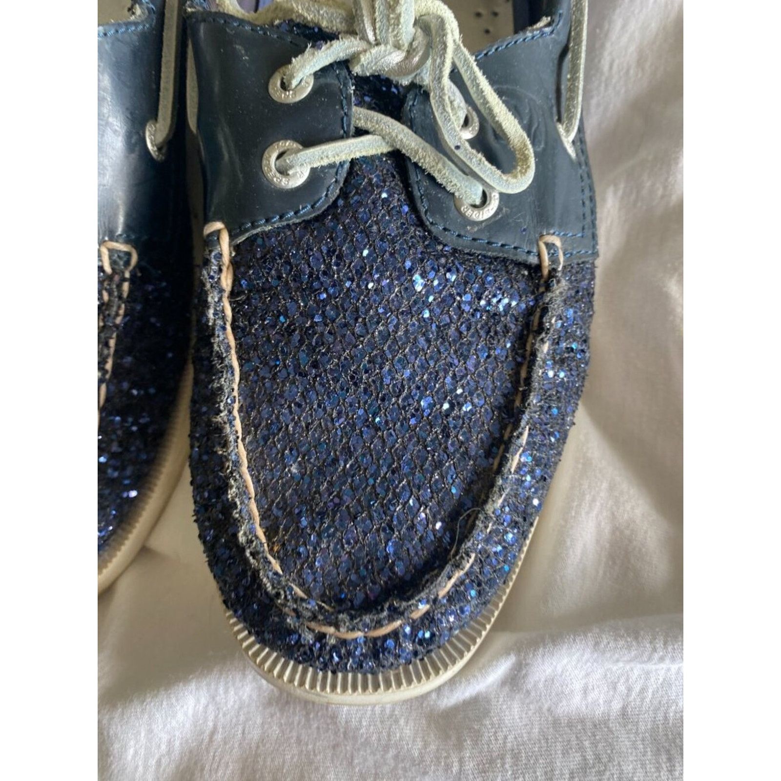 Sperry Navy Metallic Sperry Boat Shoes Size 6.5 Size US 6.5 / IT 36.5 - 2 Thumbnail
