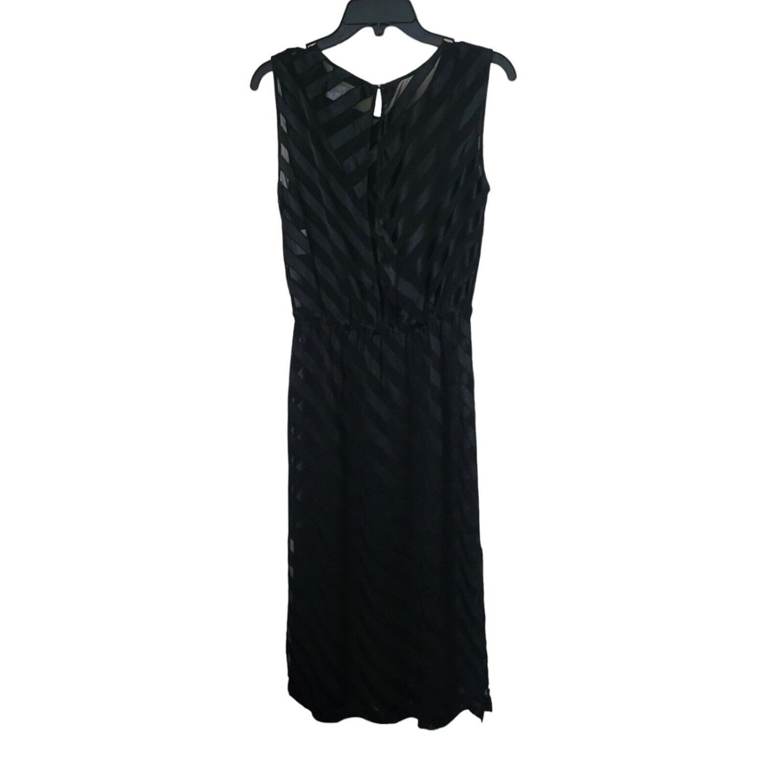 Sandro SANDRO Paris Sheered Stripe Dress Black Size 1 Size XS / US 0-2 / IT 36-38 - 2 Thumbnail