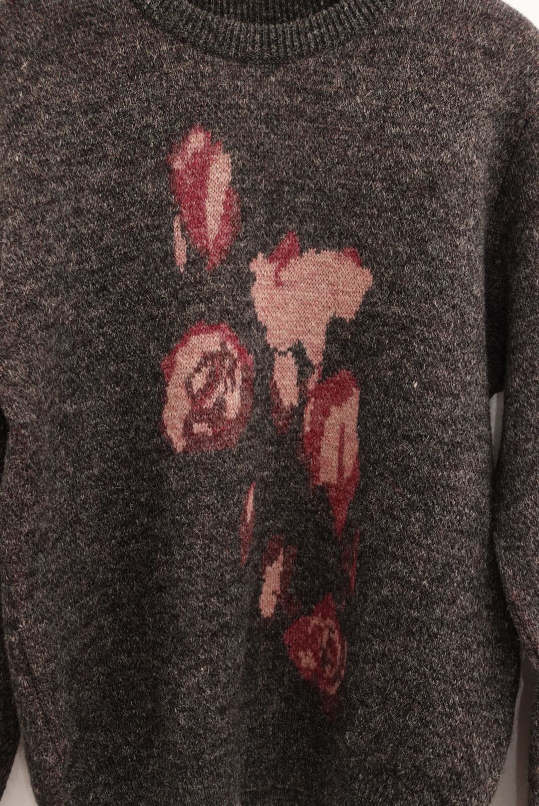 Our Legacy New AW14 Our Legacy Jacquard Knit Roses Wool Sweater Size US L / EU 52-54 / 3 - 2 Thumbnail