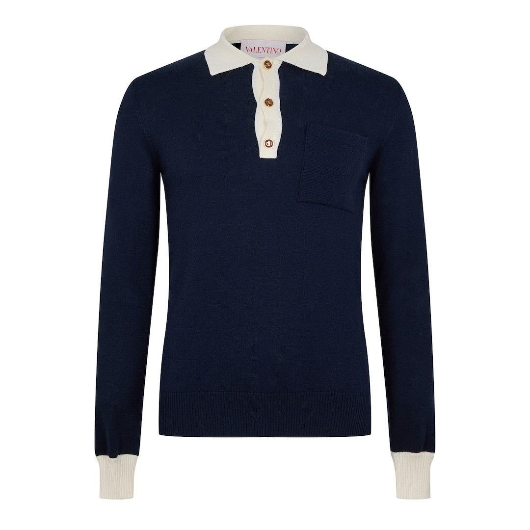 Valentino o1g2r1mq0526 Collection Polo Shirt in Blue Size US M / EU 48-50 / 2 - 1 Thumbnail