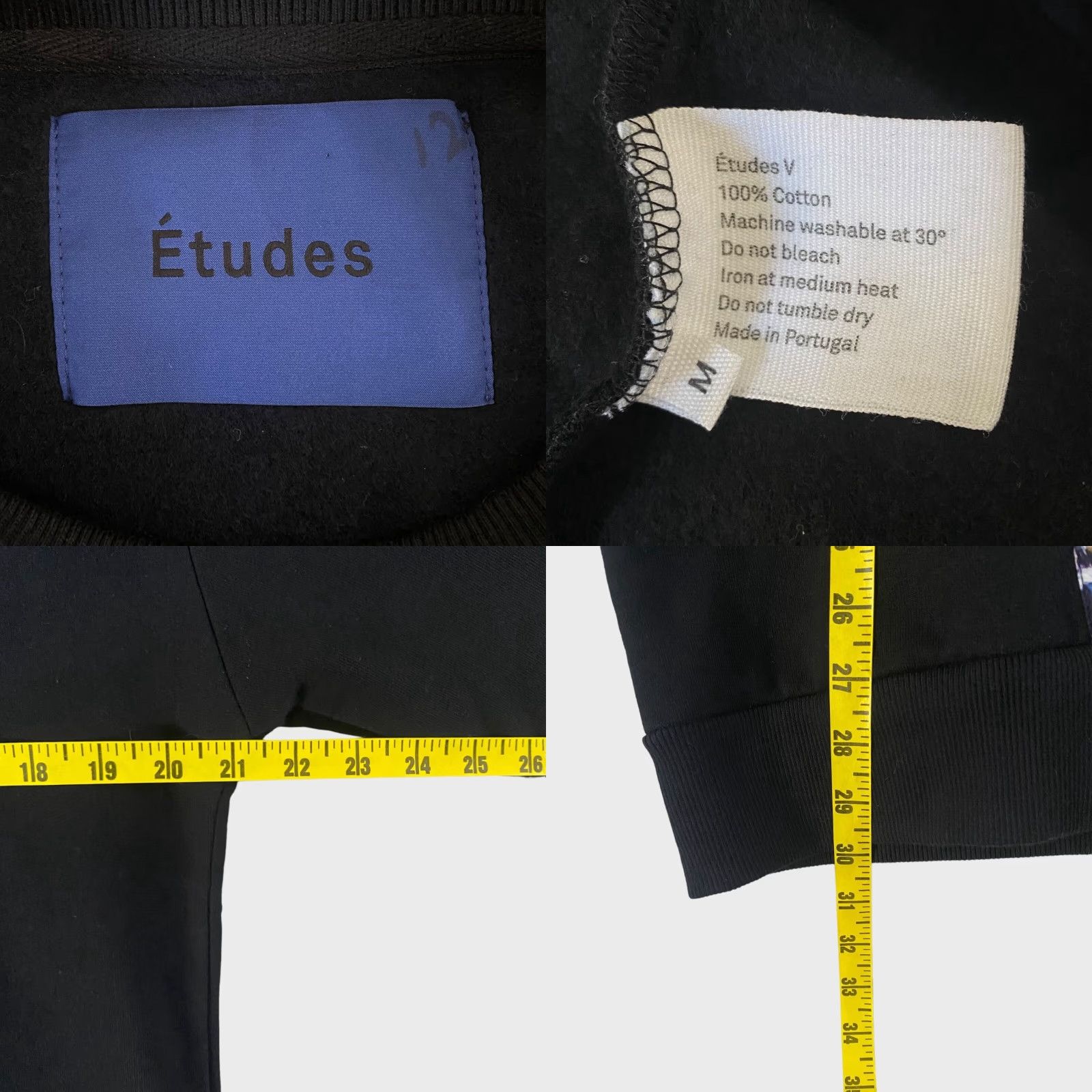 Vintage VINTAGE Études Sweatshirt Crewneck Pullover Black Graphic Medium Streetwear Men's Size US M / EU 48-50 / 2 - 8 Thumbnail