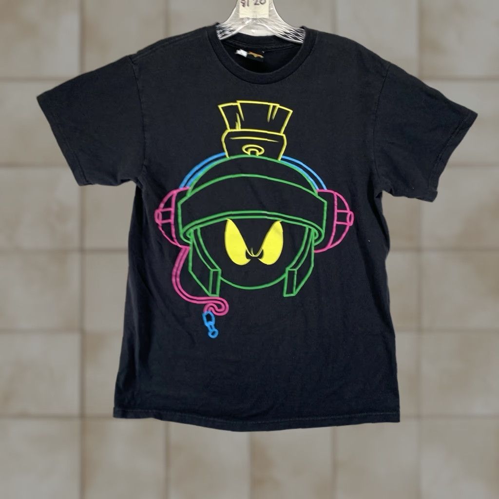 Vintage VINTAGE Marvin The Martian T-Shirt Unisex Adults Medium Black 90s Cartoon Graphic Retro Size US M / EU 48-50 / 2 - 1 Thumbnail