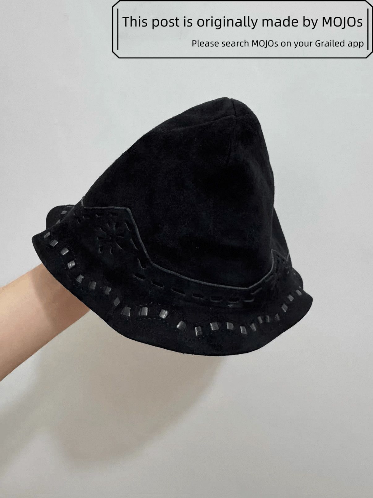 Sz M Number Nine Rivet Suede Hat mojos1969125