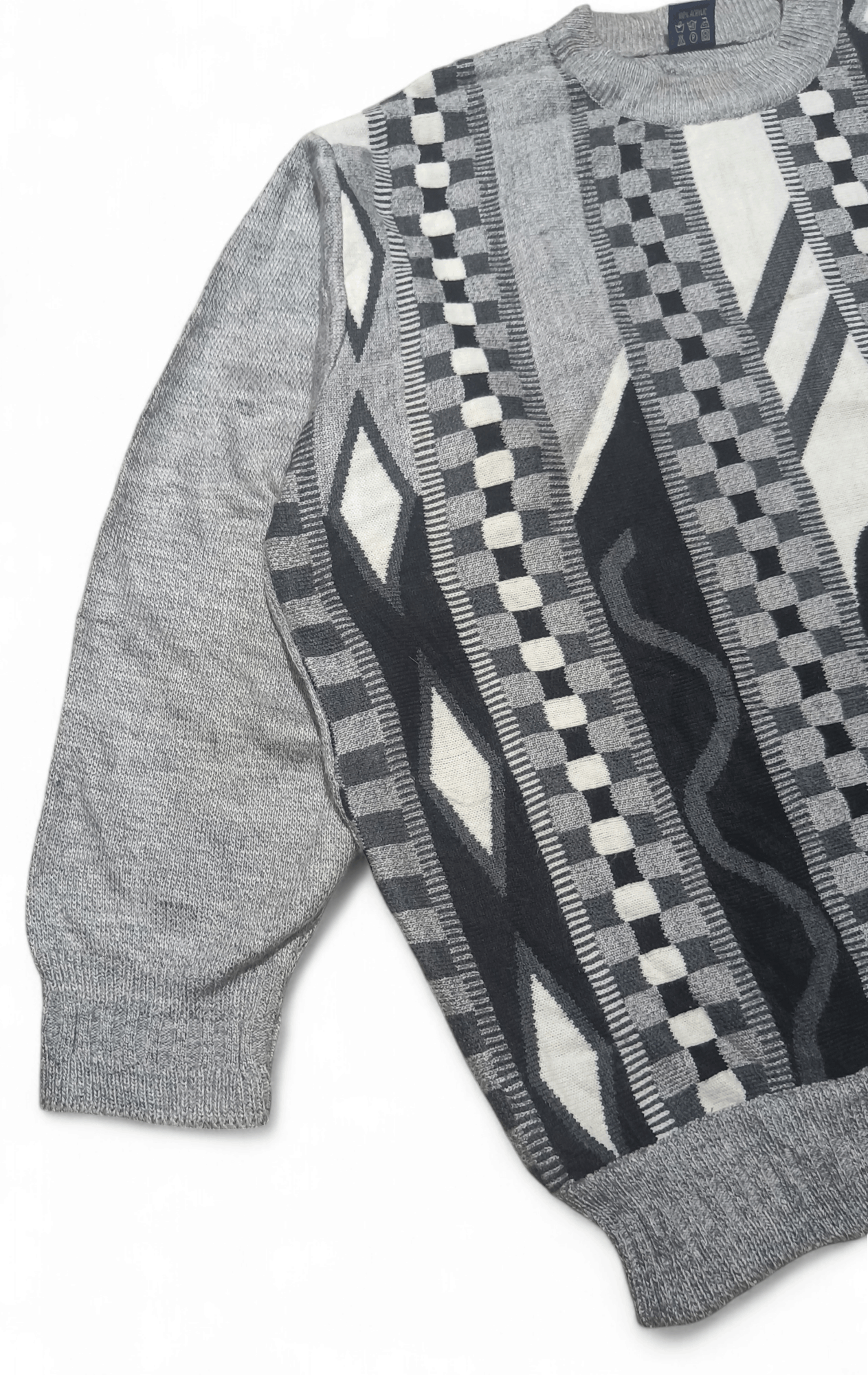Other Vintage 90s SONNE Ethnic Striped Motifs Pattern Knit Sweater Size US L / EU 52-54 / 3 - 5 Thumbnail