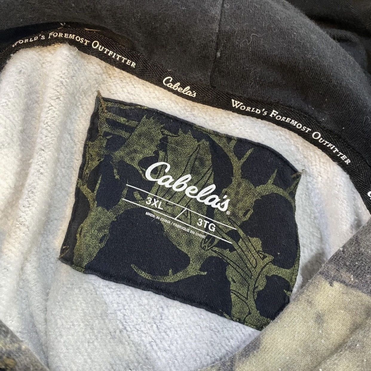 Cabelas CABELA'S Vintage RealTree Camo Spellout Pullover Hoodie Size US XXL / EU 58 / 5 - 13 Thumbnail