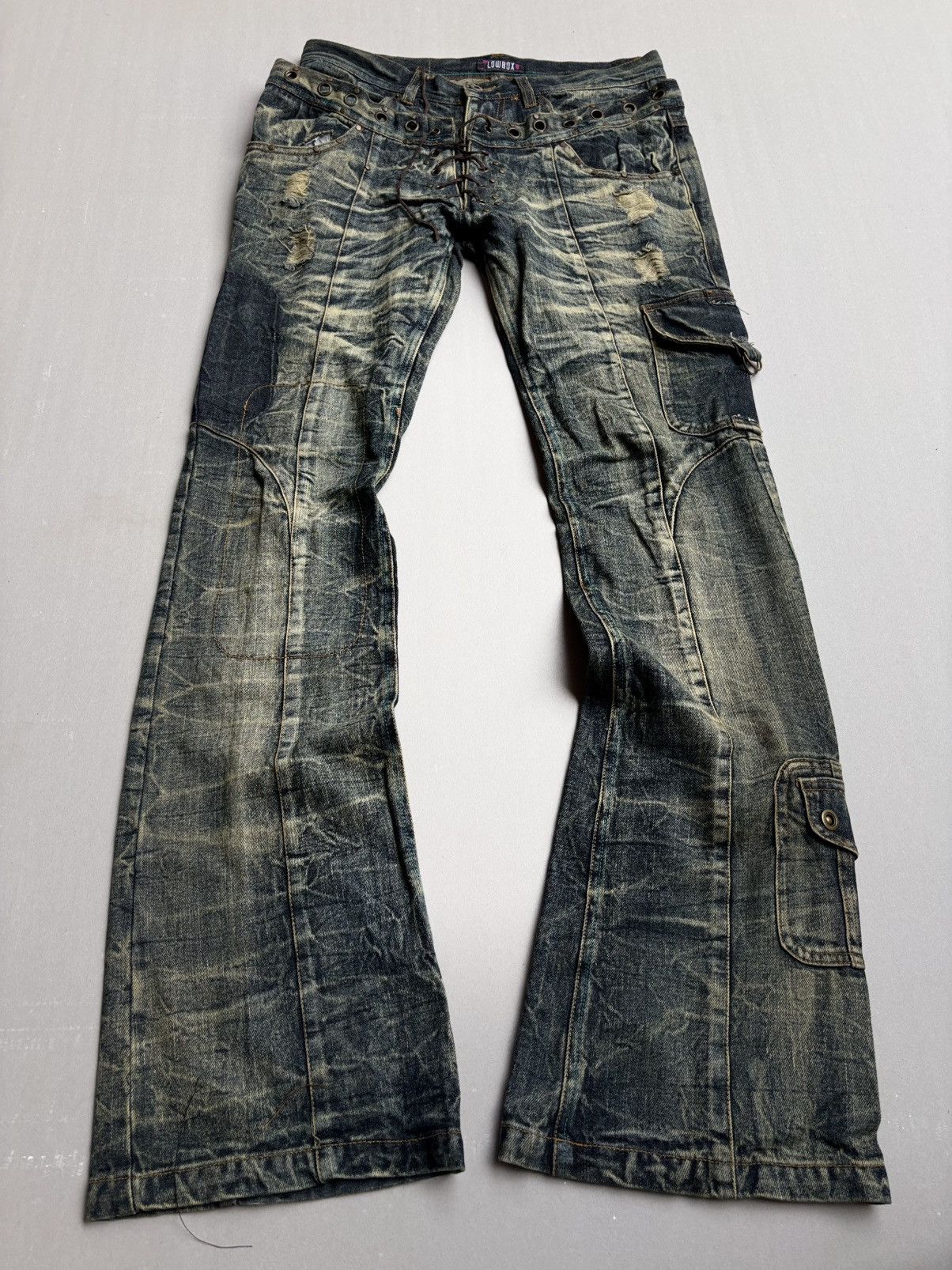 LOWBOX Lace-up flare jeans Size US 29 - 1 Thumbnail